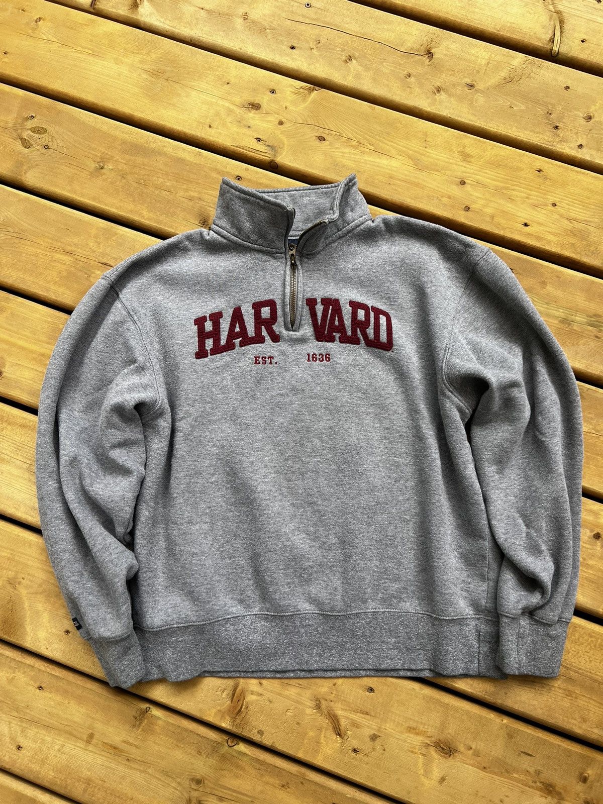 Vintage Vintage Harvard quarter zip sweater | Grailed