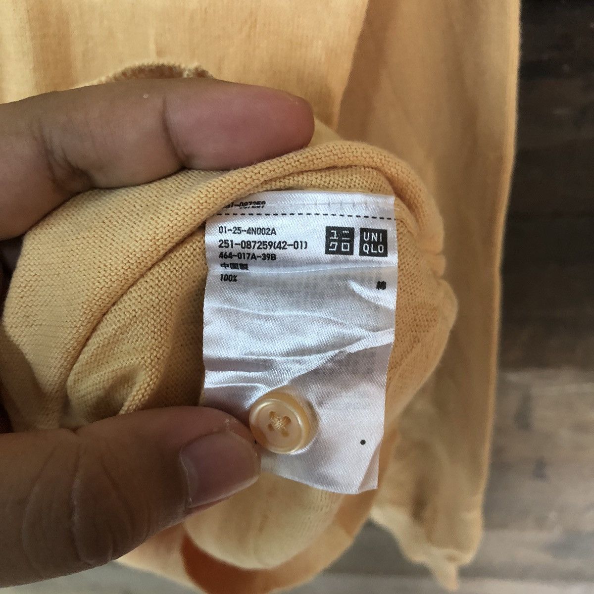 Homespun Knitwear Uniqlo Orange Cardigan knitwear thin japan vintage #7252 Size L / US 10 / IT 46 - 9 Thumbnail