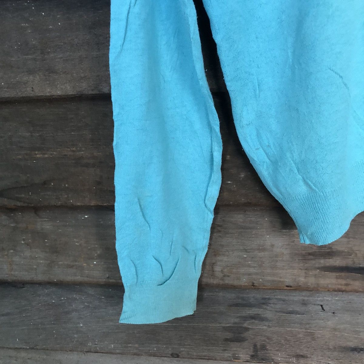 GU × Vintage GU Blue vintage thin knitwear Cardigans #7248 Size M / US 6-8 / IT 42-44 - 11 Thumbnail