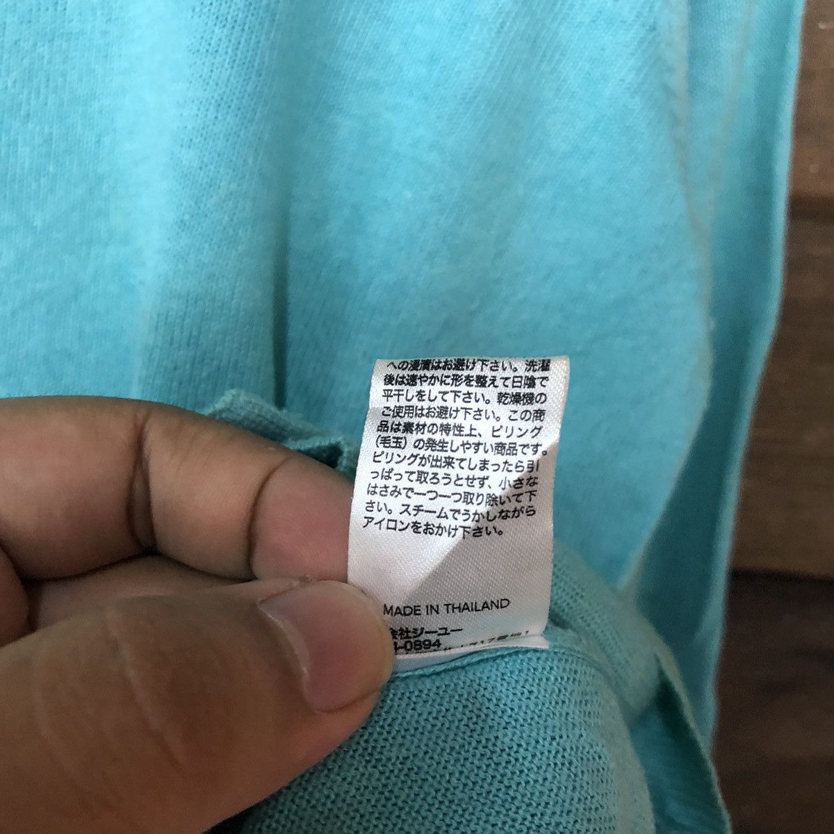 GU × Vintage GU Blue vintage thin knitwear Cardigans #7248 Size M / US 6-8 / IT 42-44 - 9 Thumbnail