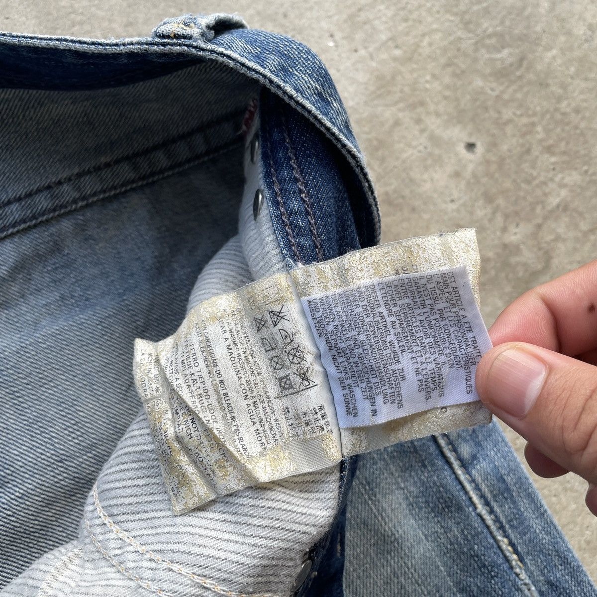 Jean × Replay × Vintage Vintage Replay Fly Button Distressed Denim Jeans Pants Faded Size US 33 - 10 Thumbnail