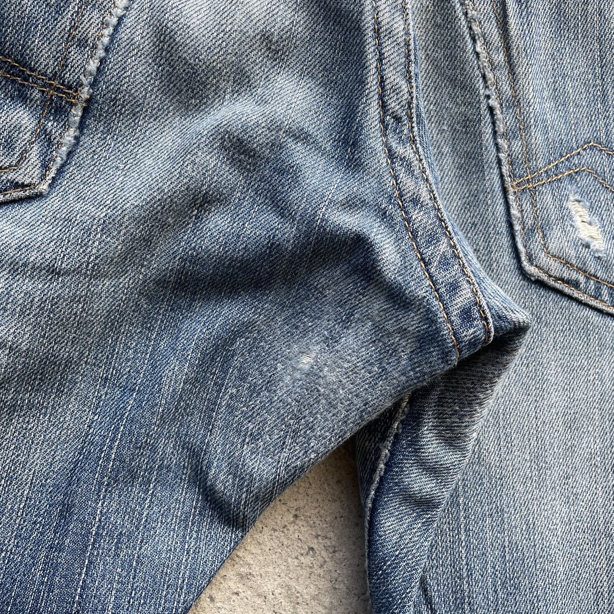 Jean × Replay × Vintage Vintage Replay Fly Button Distressed Denim Jeans Pants Faded Size US 33 - 12 Thumbnail