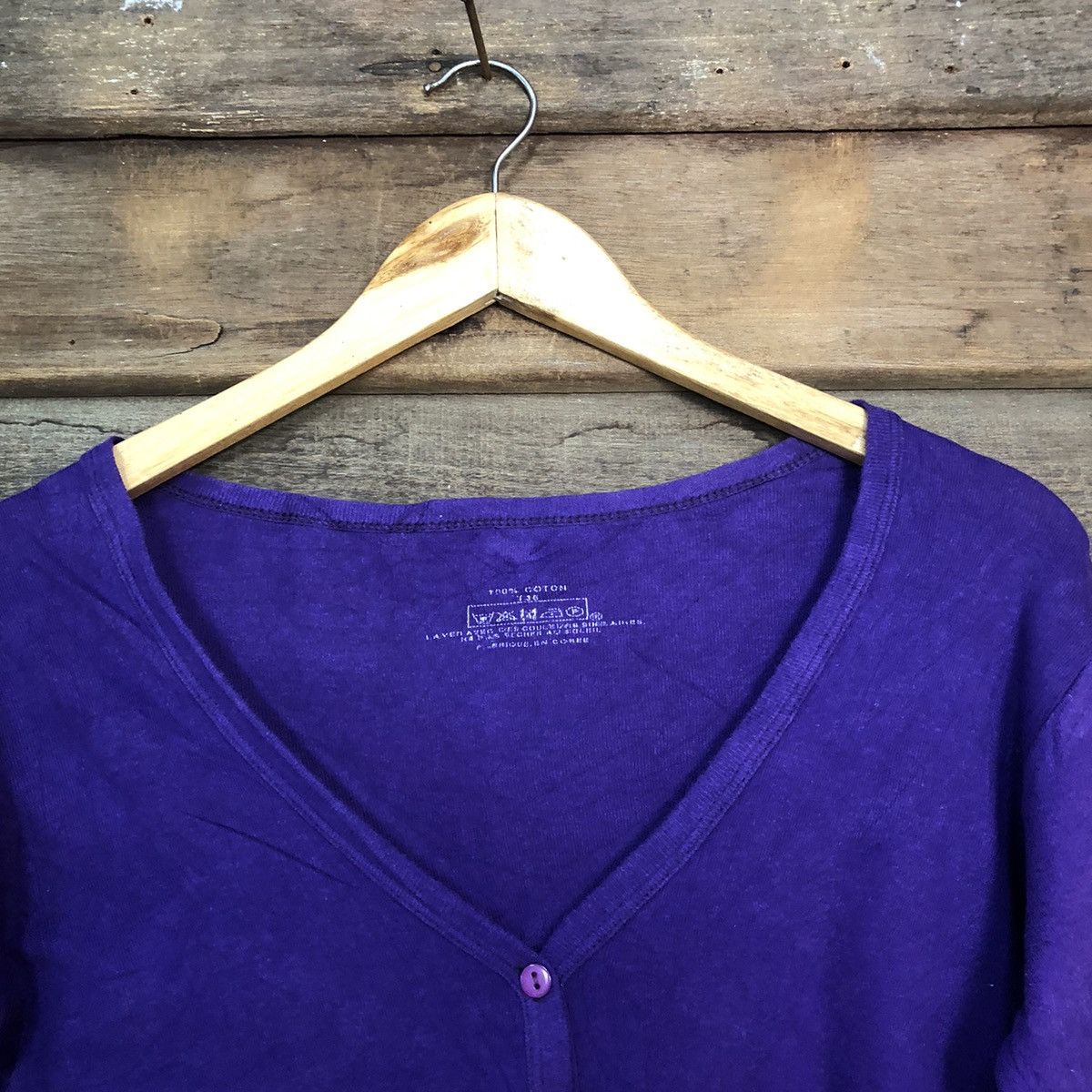 Homespun Knitwear Japan vintage streetwear thin knitwear Purple Cardigan #7245 Size M / US 6-8 / IT 42-44 - 4 Thumbnail