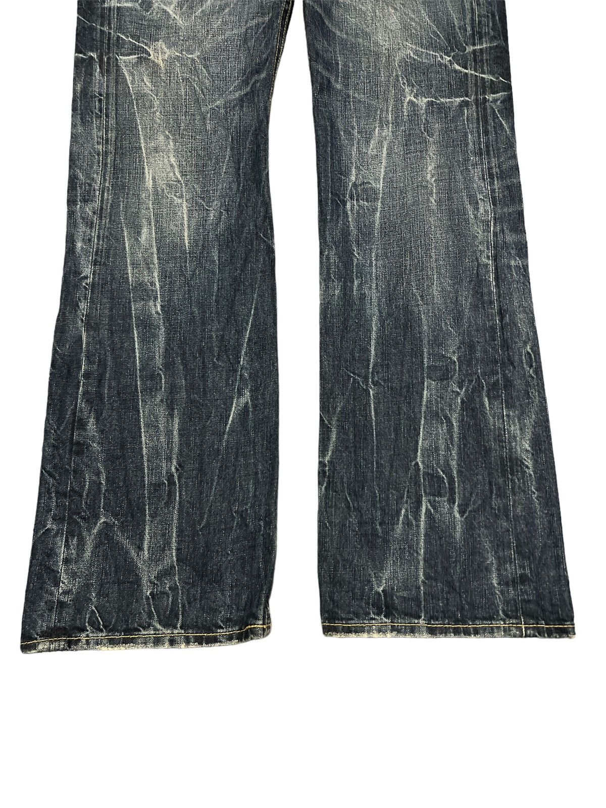 Japanese Brand × Vintage FLARED💥UNKNOWN BRAND DISTRESSED DENIM PANT Size US 33 - 4 Thumbnail