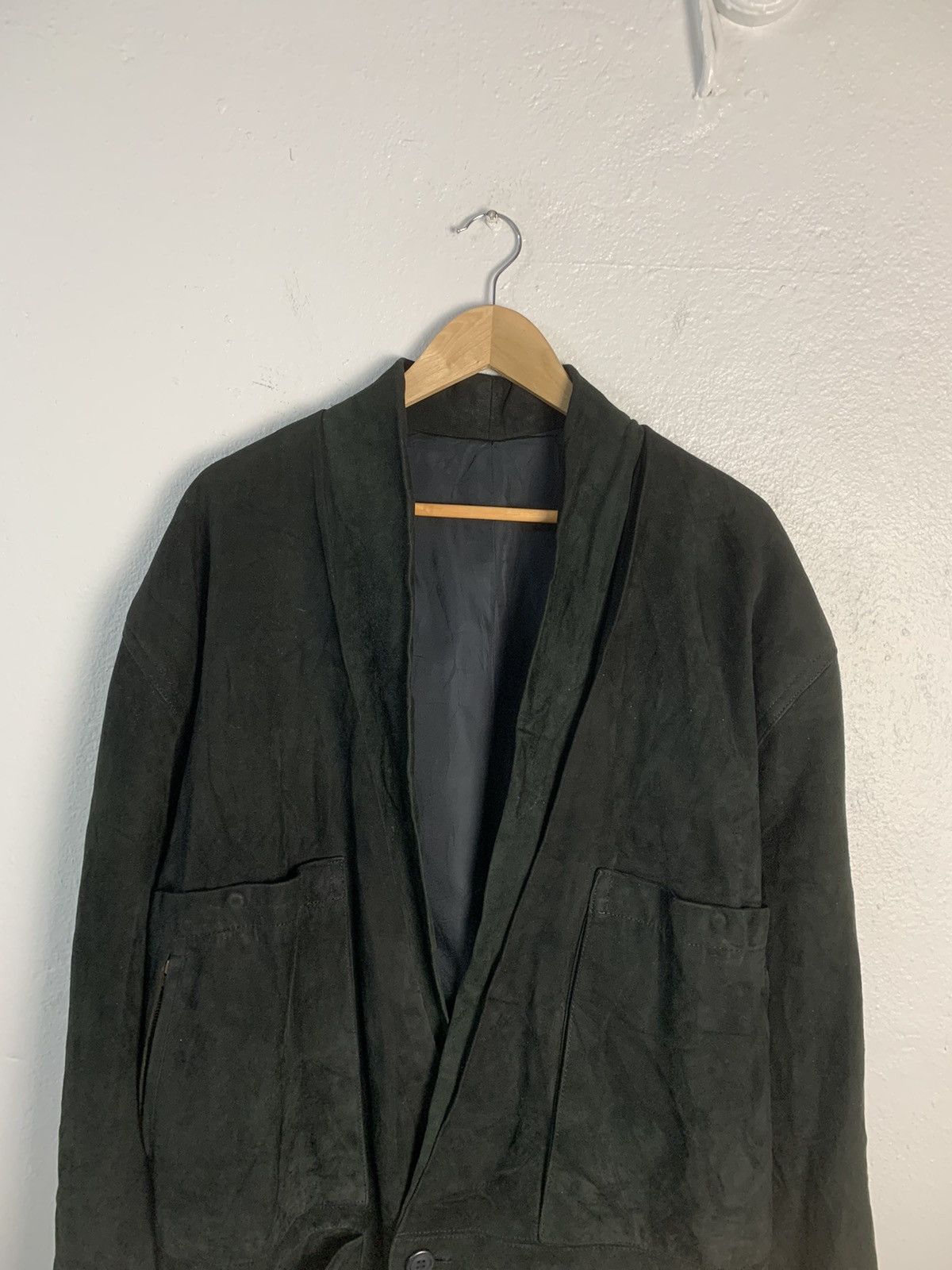 Issey Miyake Vintage 80s Issey Miyake Suede Leather Jacket Size US M / EU 48-50 / 2 - 6 Thumbnail