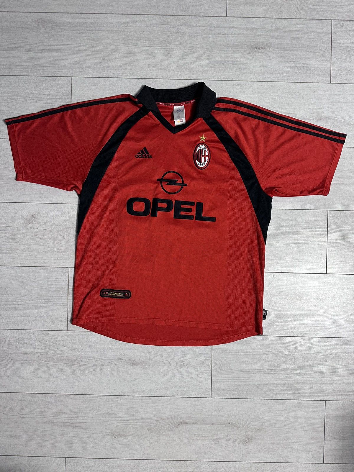 2002-03 AC Milan Home Shirt Inzaghi #9 M 156165 Adidas