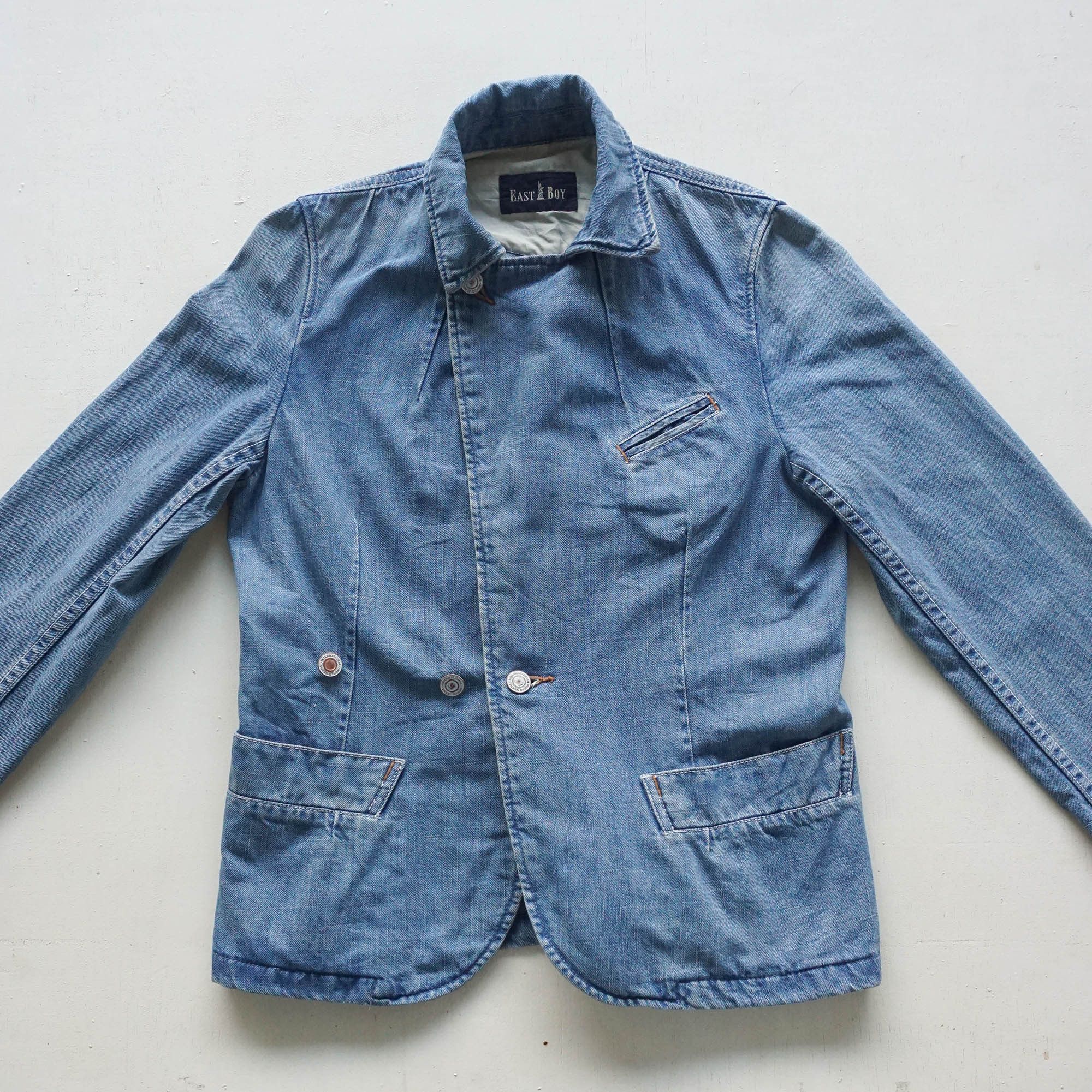 EAST BOY Slanted Soft Denim Jacket