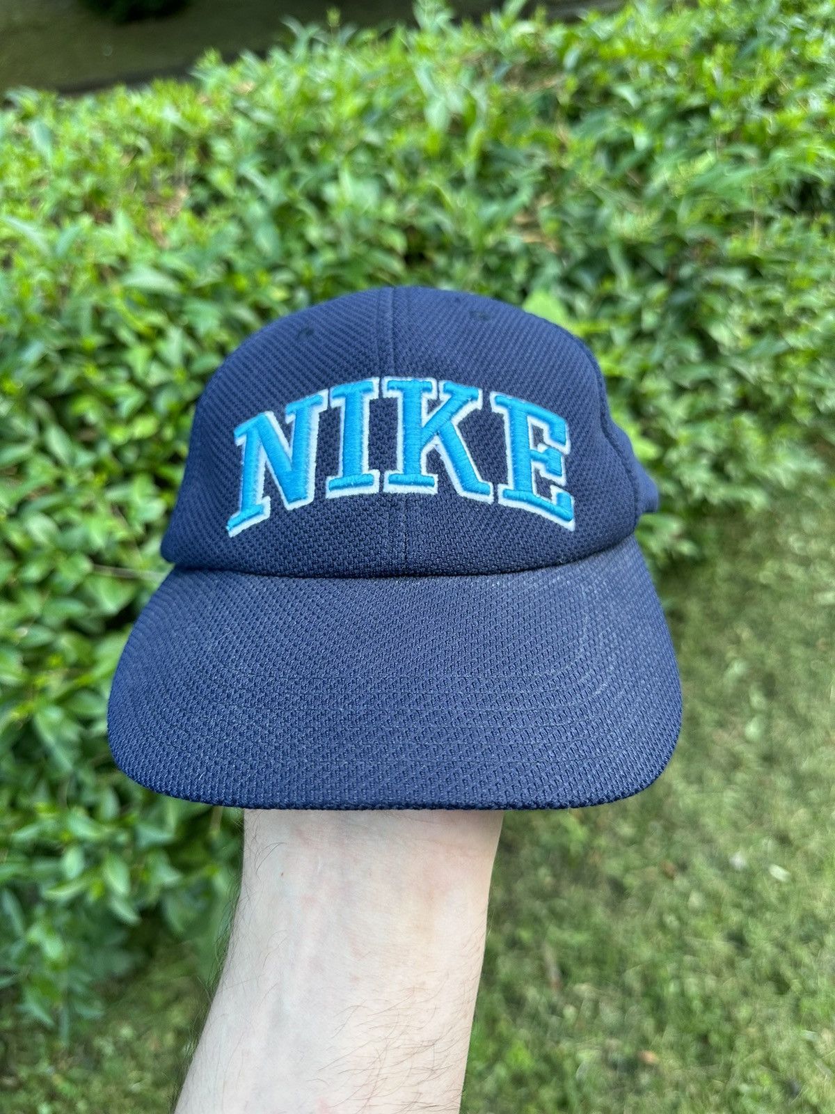 Japanese Brand × Nike Nike drill y2k vintage cap big logo Size ONE SIZE - 7 Thumbnail