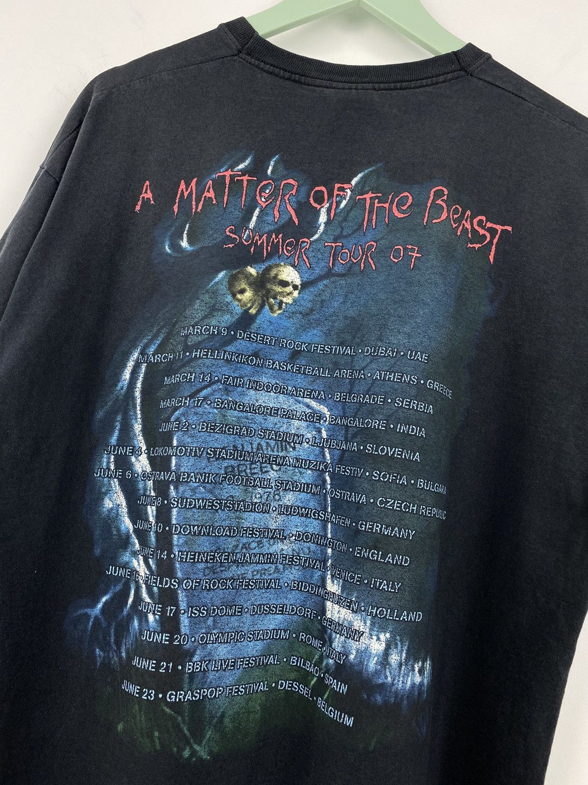 Band Tees Y2K Iron Maiden 2007 T Shirt Tee Metallica Slayer Pantera Size US L / EU 52-54 / 3 - 8 Thumbnail