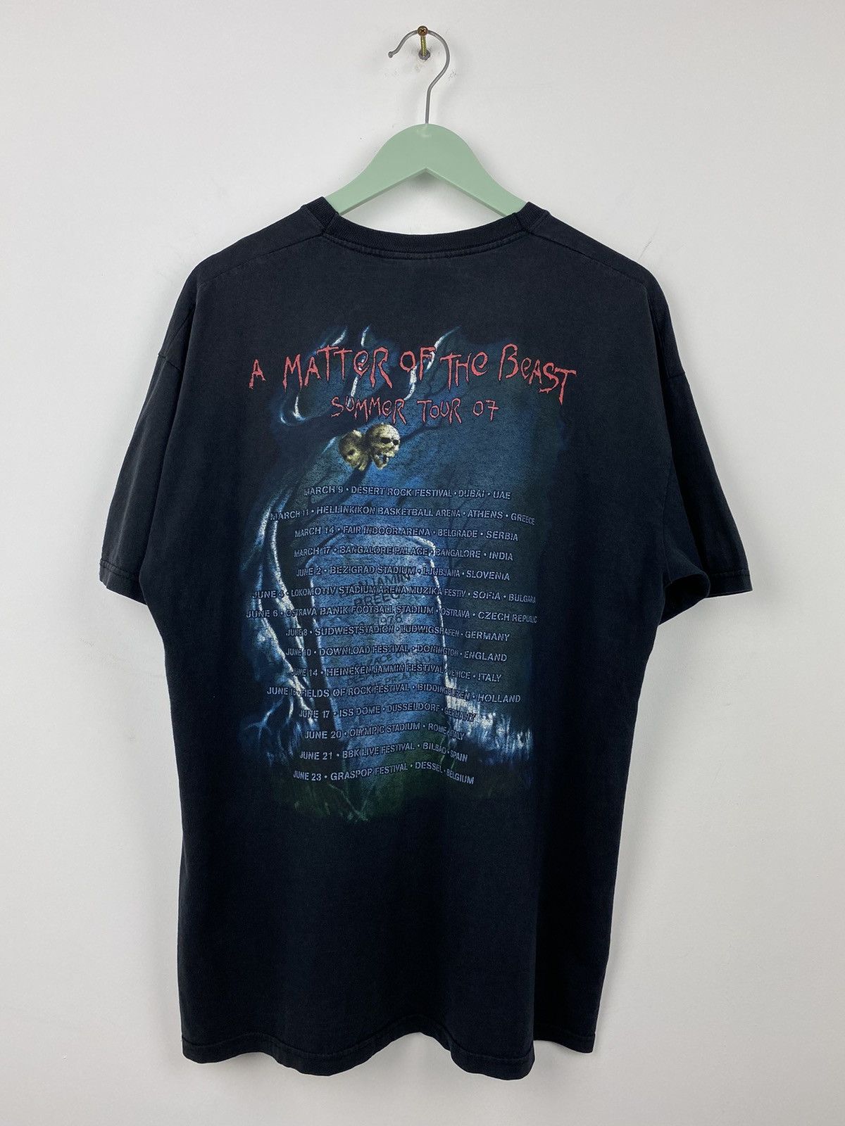 Band Tees Y2K Iron Maiden 2007 T Shirt Tee Metallica Slayer Pantera Size US L / EU 52-54 / 3 - 7 Thumbnail