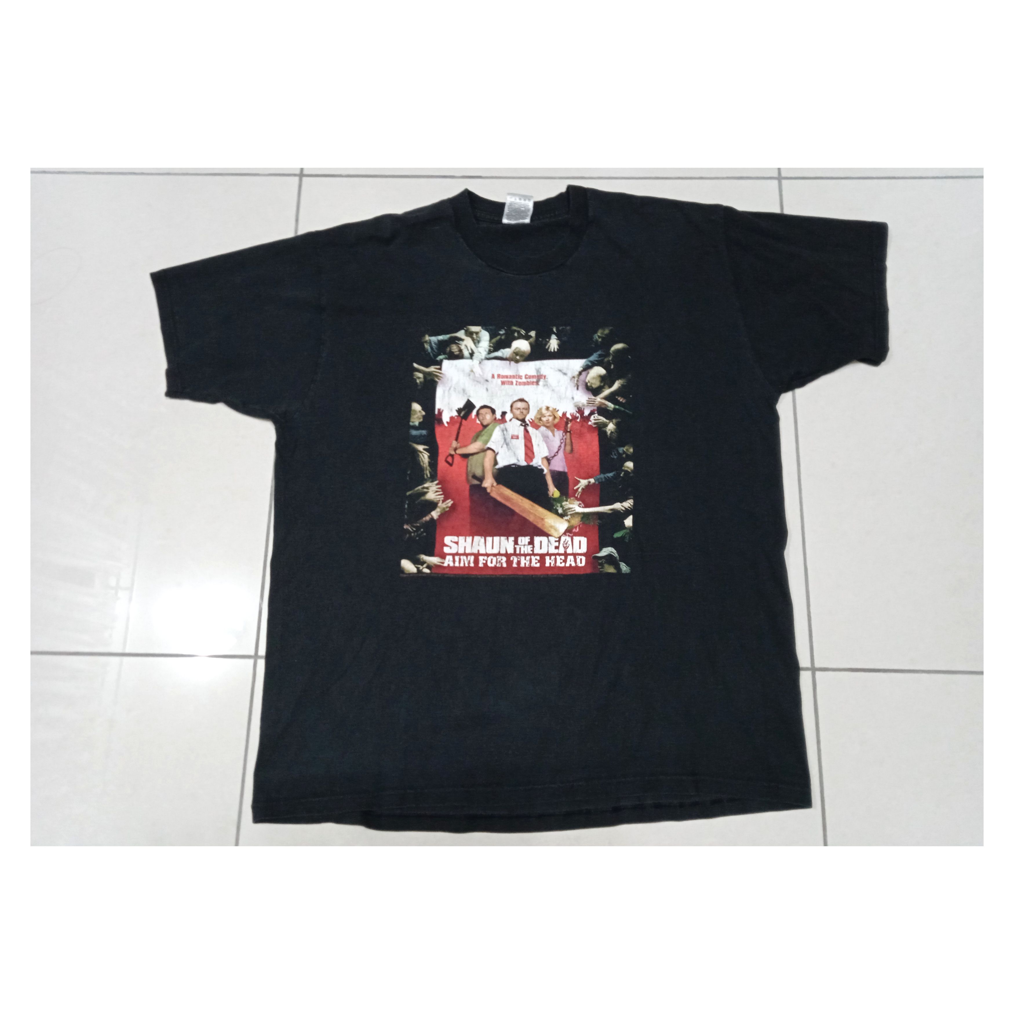 image of 2000S Shaun Of The Dead Movie T-Shirt in Black, Men's (Size XL)