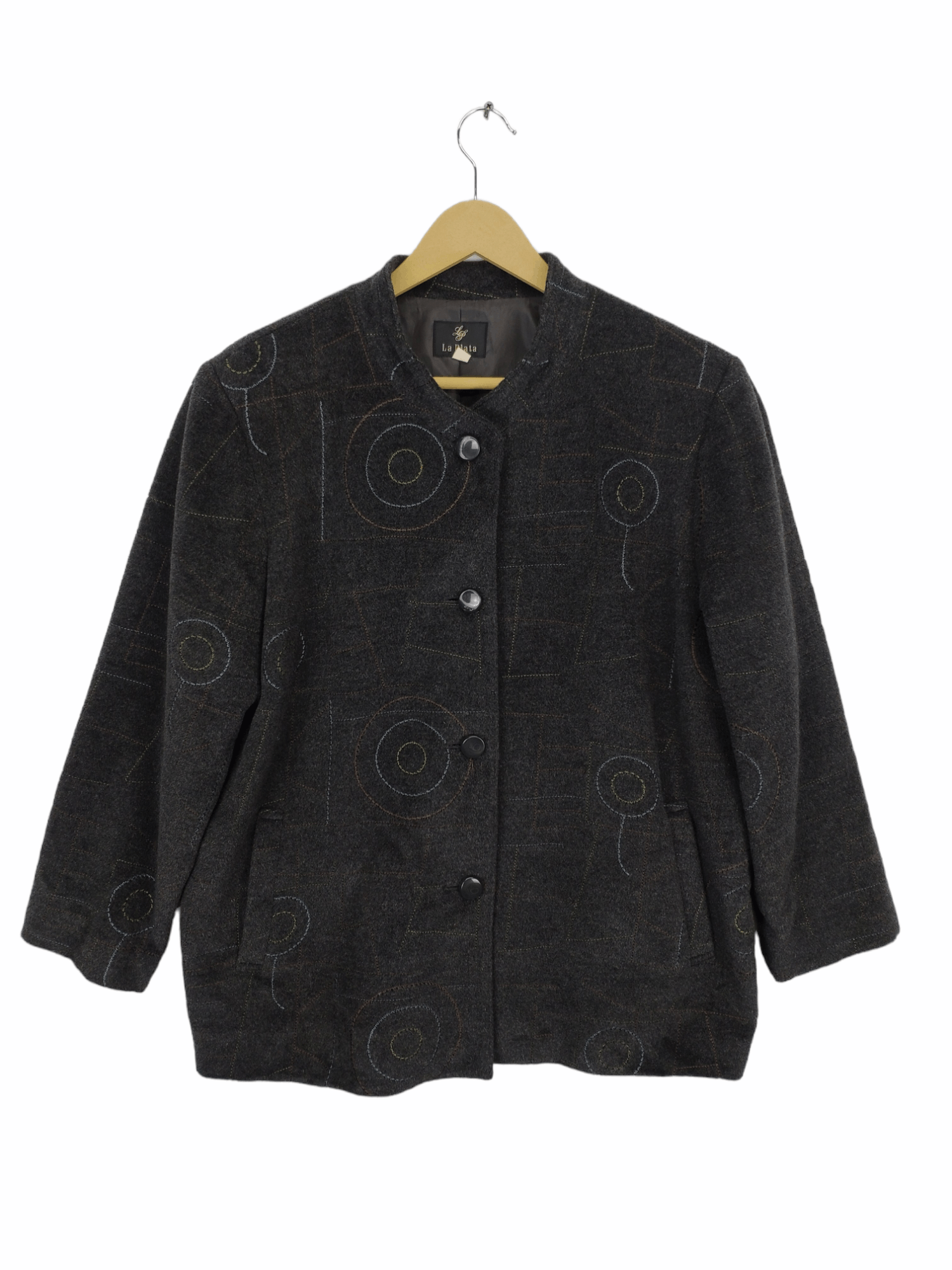 Japanese Brand × Le Grande Bleu (L.G.B.) Vintage Wool Cardigan Jacket Embroidered Motif Size US M / EU 48-50 / 2 - 1 Thumbnail