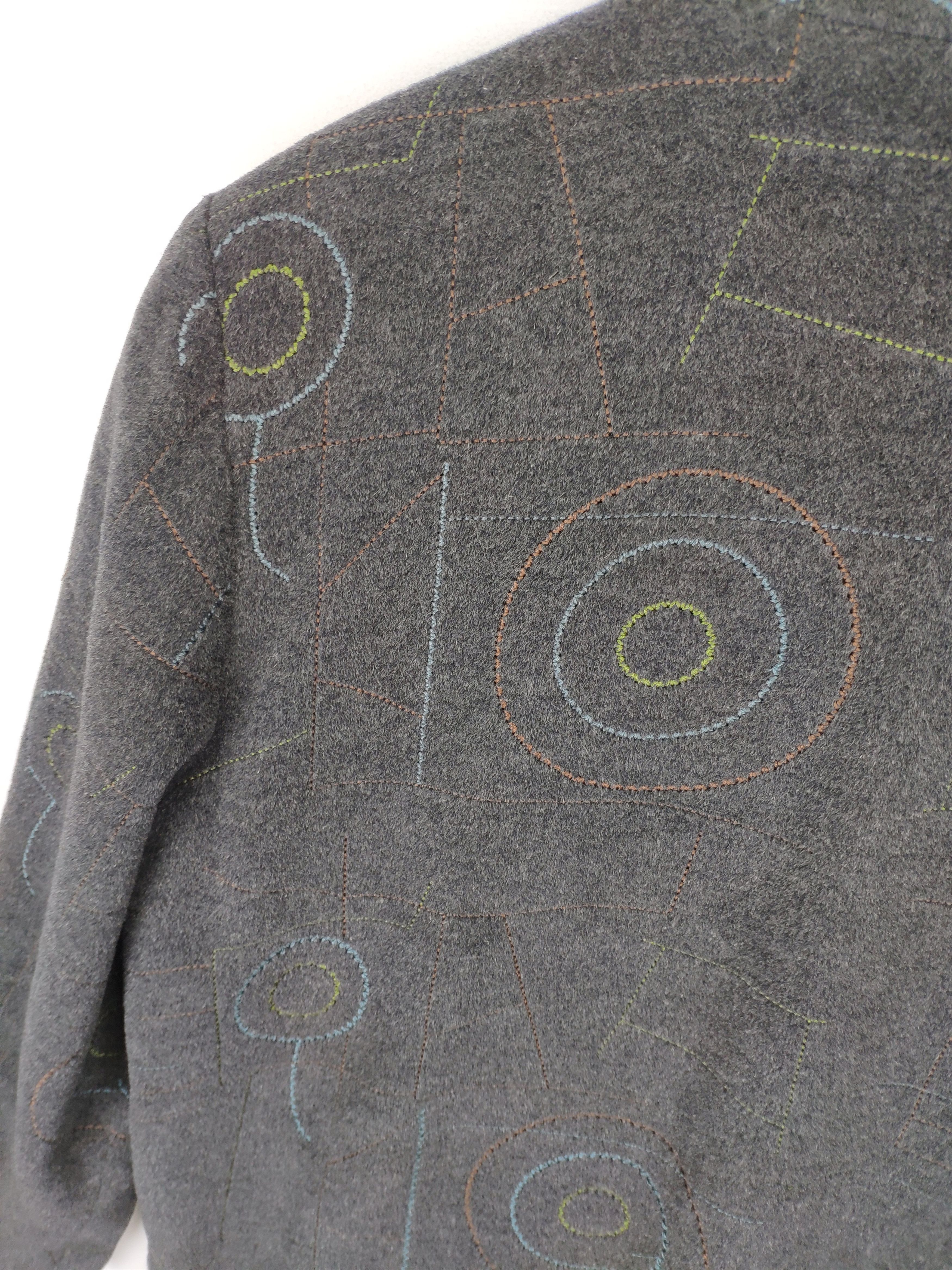 Japanese Brand × Le Grande Bleu (L.G.B.) Vintage Wool Cardigan Jacket Embroidered Motif Size US M / EU 48-50 / 2 - 12 Thumbnail
