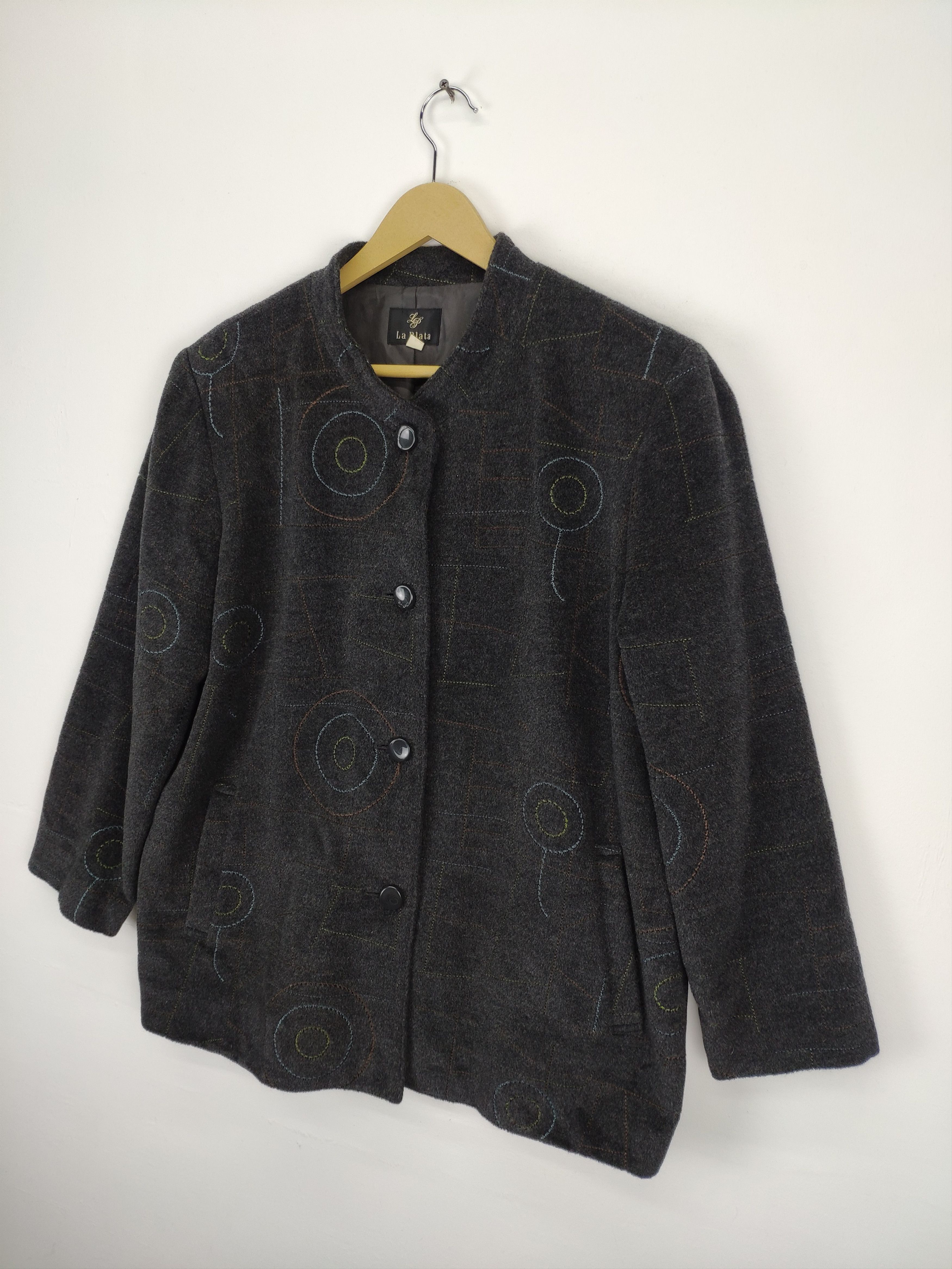 Japanese Brand × Le Grande Bleu (L.G.B.) Vintage Wool Cardigan Jacket Embroidered Motif Size US M / EU 48-50 / 2 - 2 Thumbnail