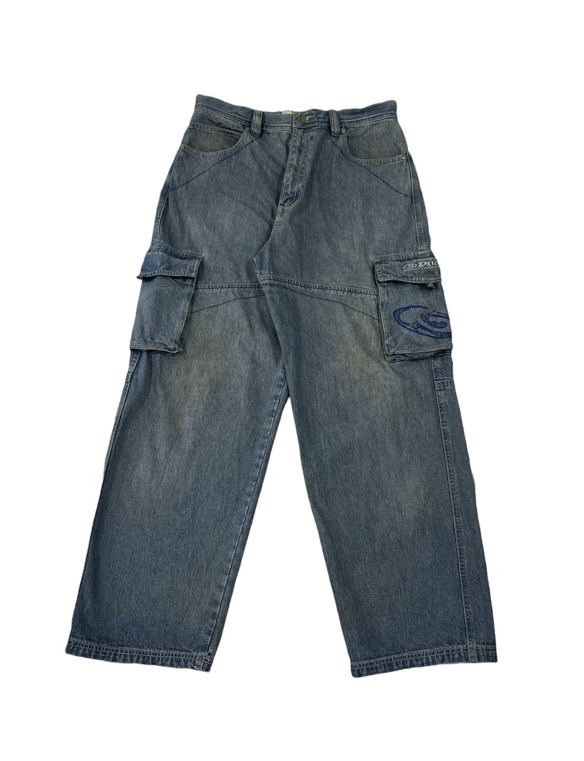 JNCO Vintage Piko Japan Cargo Jeans Baggy Size US 31 - 2 Thumbnail