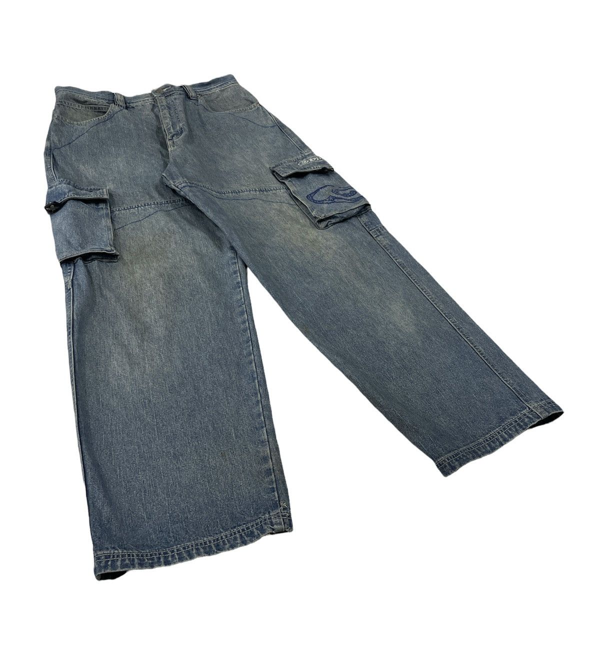 JNCO Vintage Piko Japan Cargo Jeans Baggy Size US 31 - 3 Thumbnail