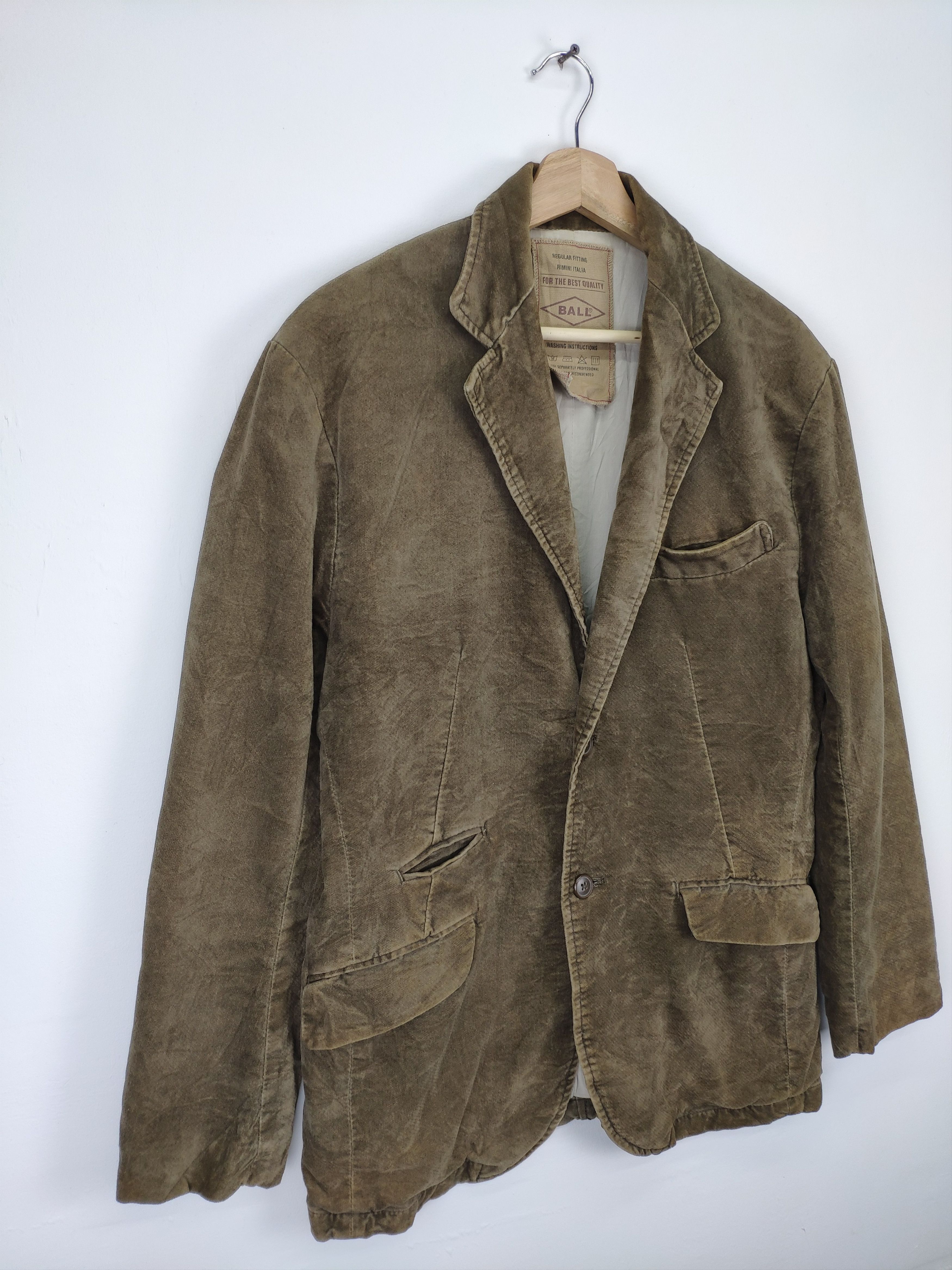 Japanese Brand × Velvet × Vintage Vintage Chore Velvet Jacket Travis Style by BALL Size US M / EU 48-50 / 2 - 3 Thumbnail