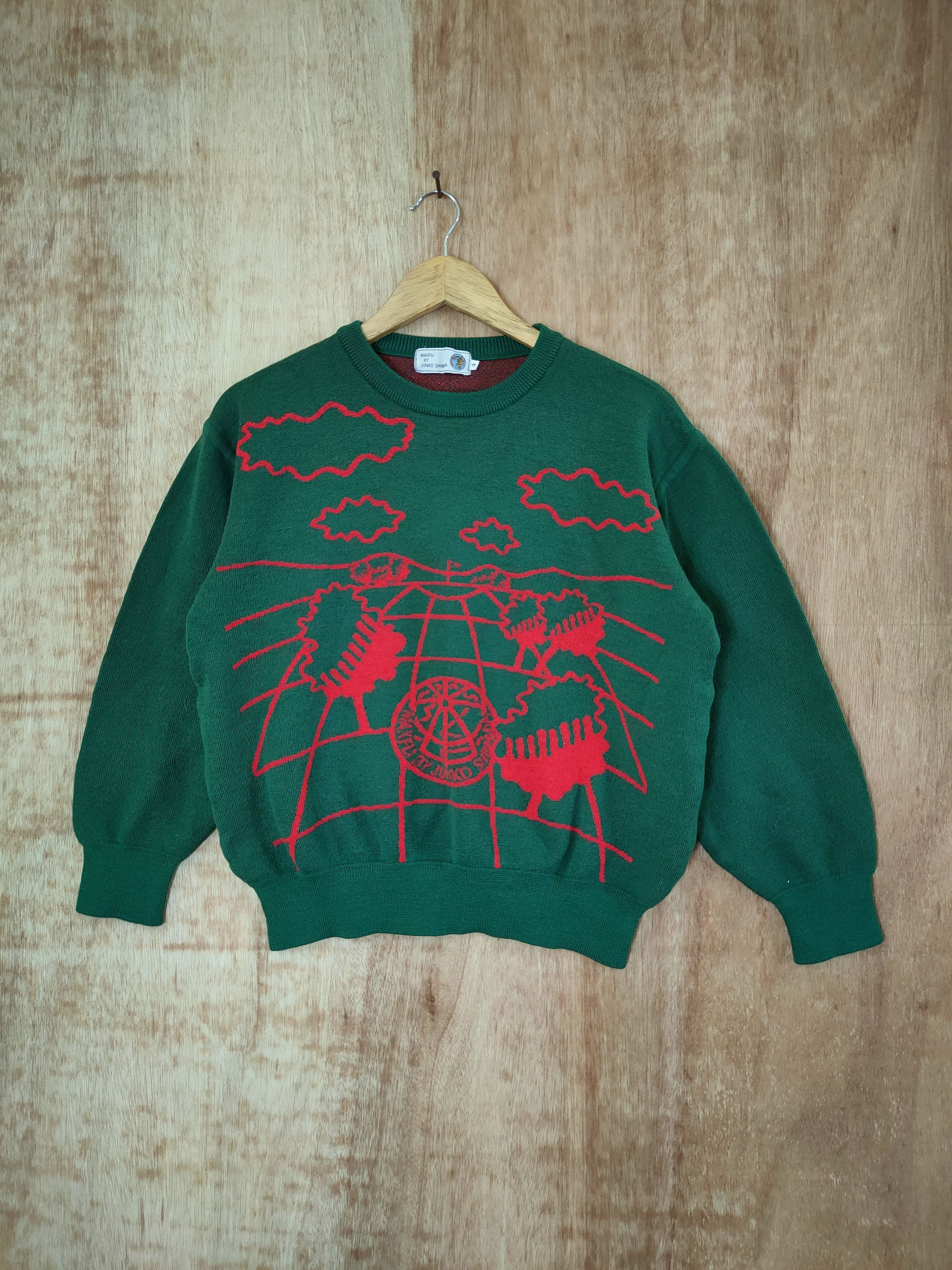 Junko Shimada knitwear sweatshirt vintage green #46-566DLL