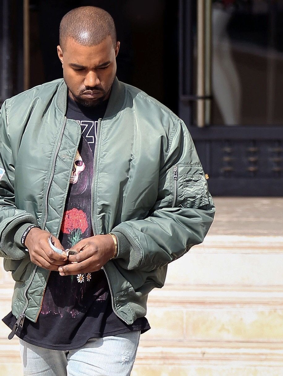 Kanye hot sale alpha industries