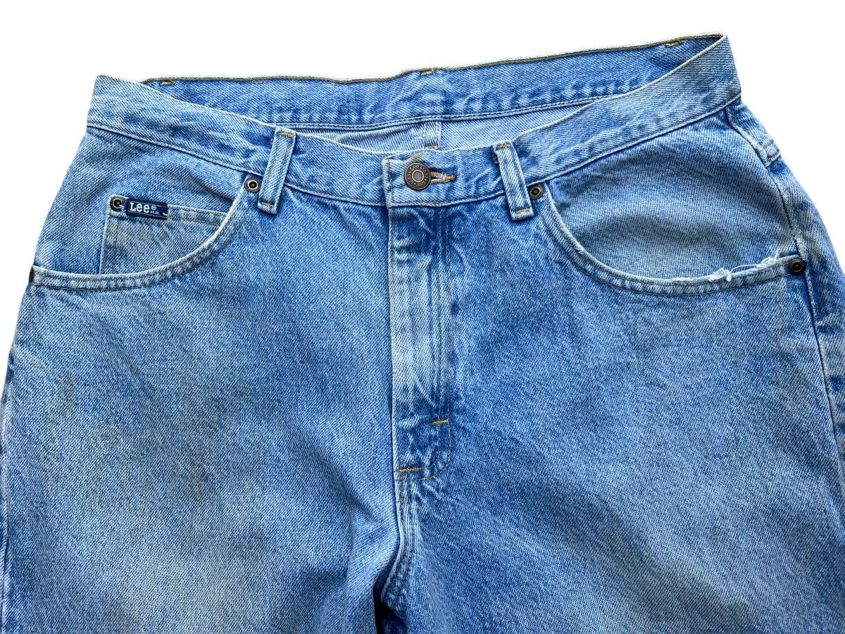 Lee × Vintage Vintage Lee Light Wash Wide Denim Jeans 31x32 Size US 31 - 7 Thumbnail