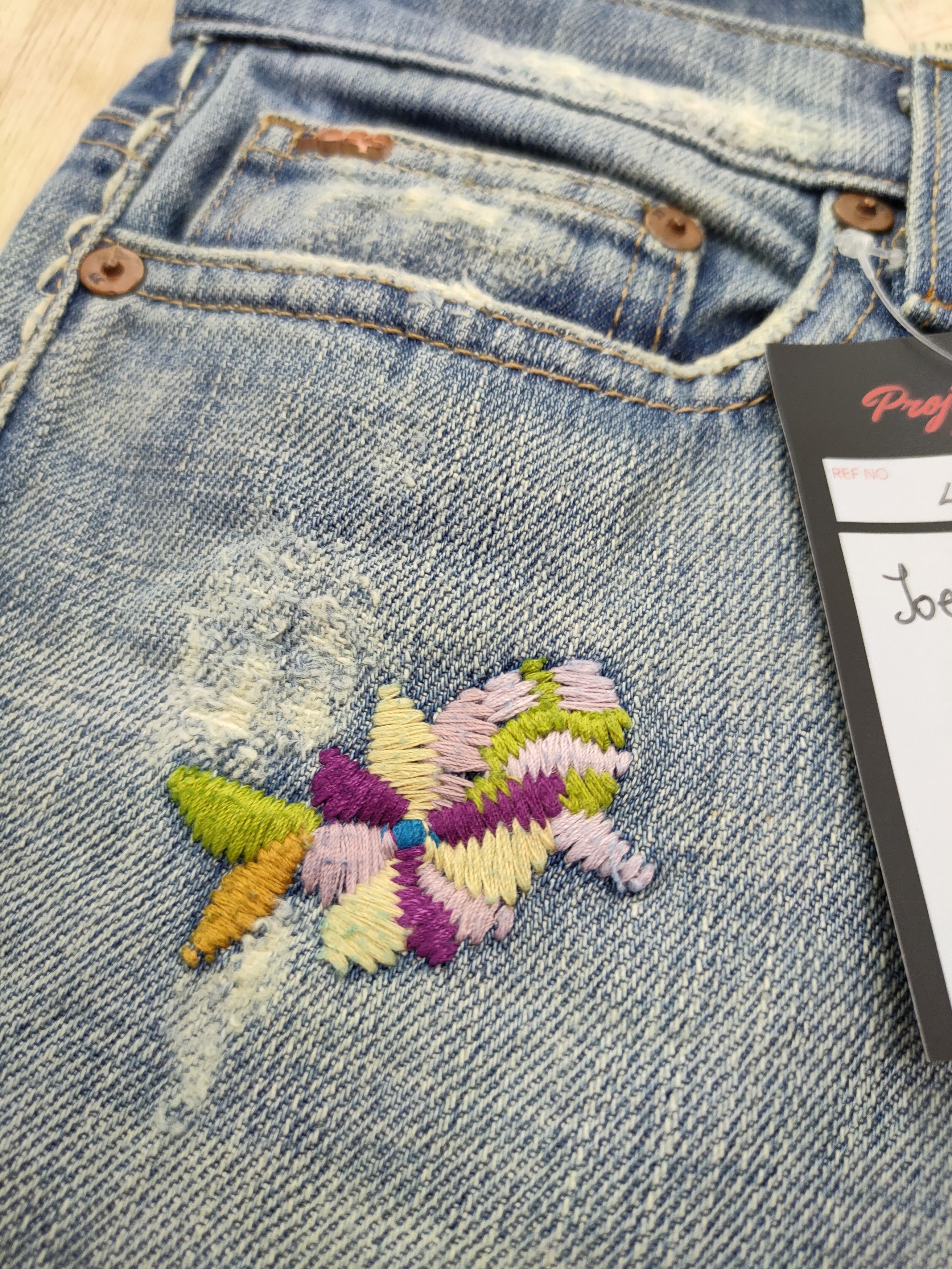 Joe's DL joe's jeans Bootcut art embroidered denim pants #46-010 Size 24" / US 00 / IT 34 - 4 Thumbnail