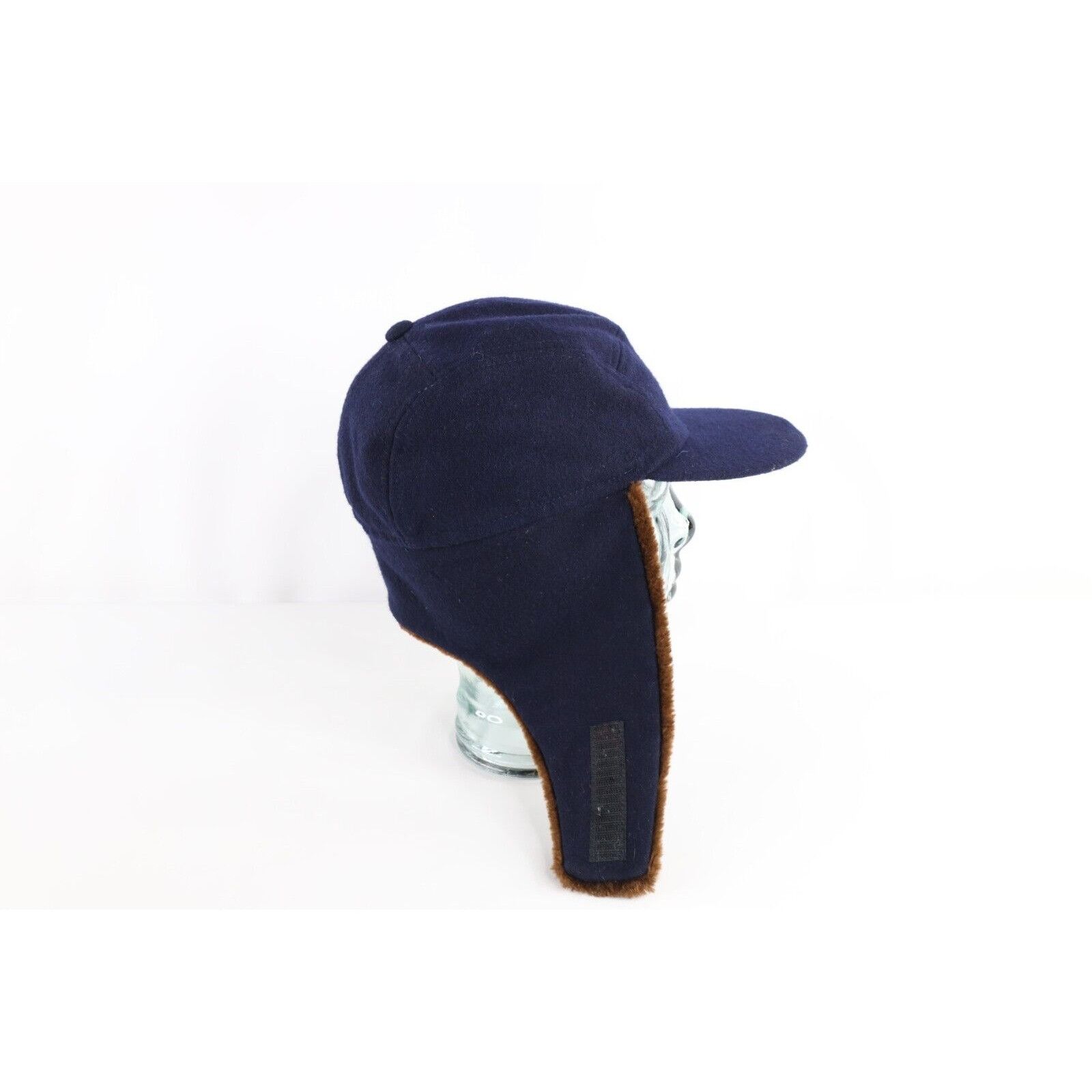 Perry Ellis × Vintage Vintage 90s Perry Ellis Wool Blend Ear Flap 5 Panel Hat Size ONE SIZE - 5 Thumbnail