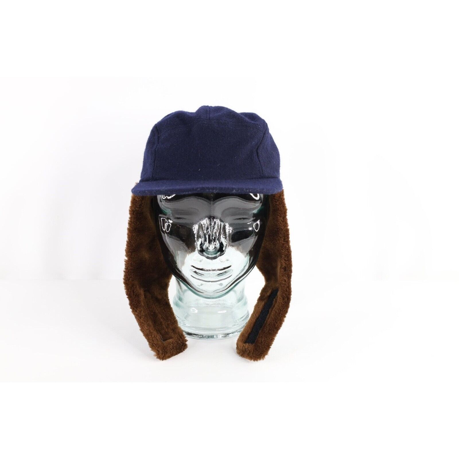 Perry Ellis × Vintage Vintage 90s Perry Ellis Wool Blend Ear Flap 5 Panel Hat Size ONE SIZE - 1 Thumbnail