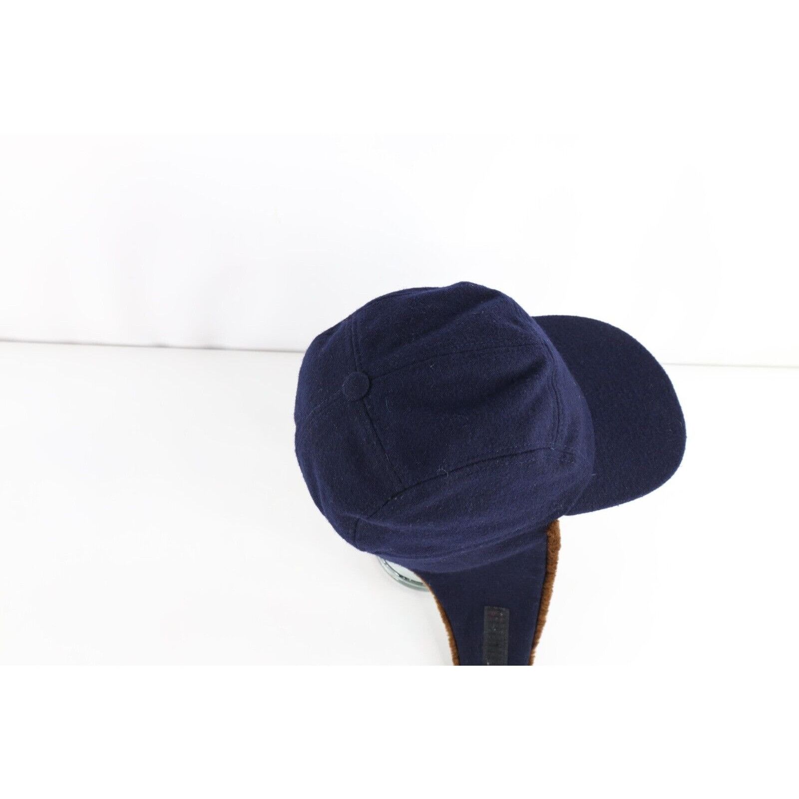 Perry Ellis × Vintage Vintage 90s Perry Ellis Wool Blend Ear Flap 5 Panel Hat Size ONE SIZE - 6 Thumbnail