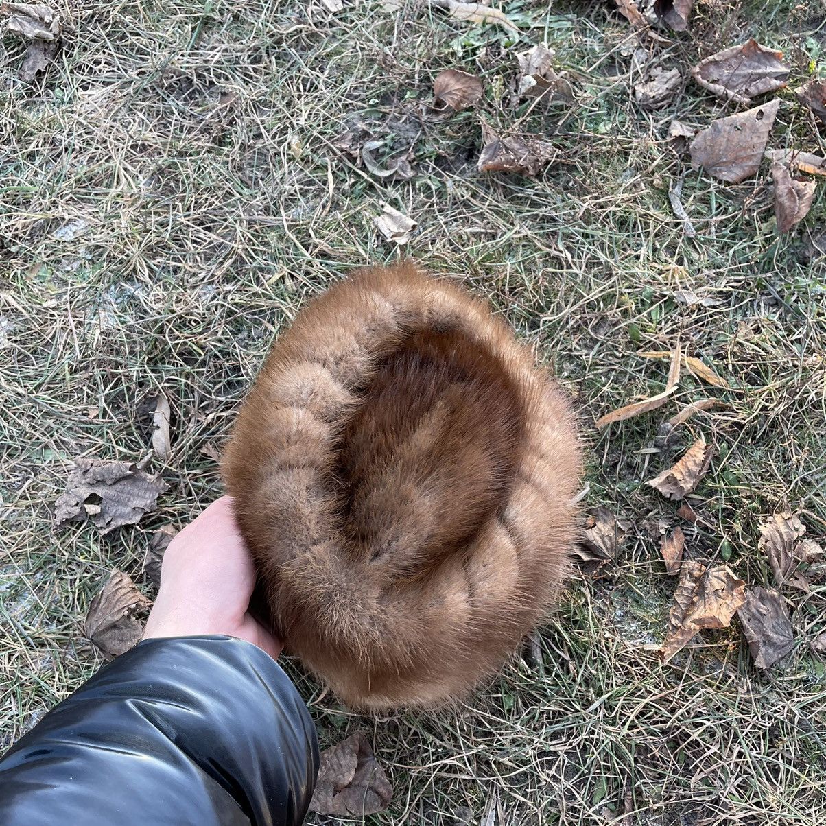 Vintage Vintage 90s Fuzzy Beanie Brown Grunge Alt Indie Relaxed OS Size ONE SIZE - 4 Thumbnail