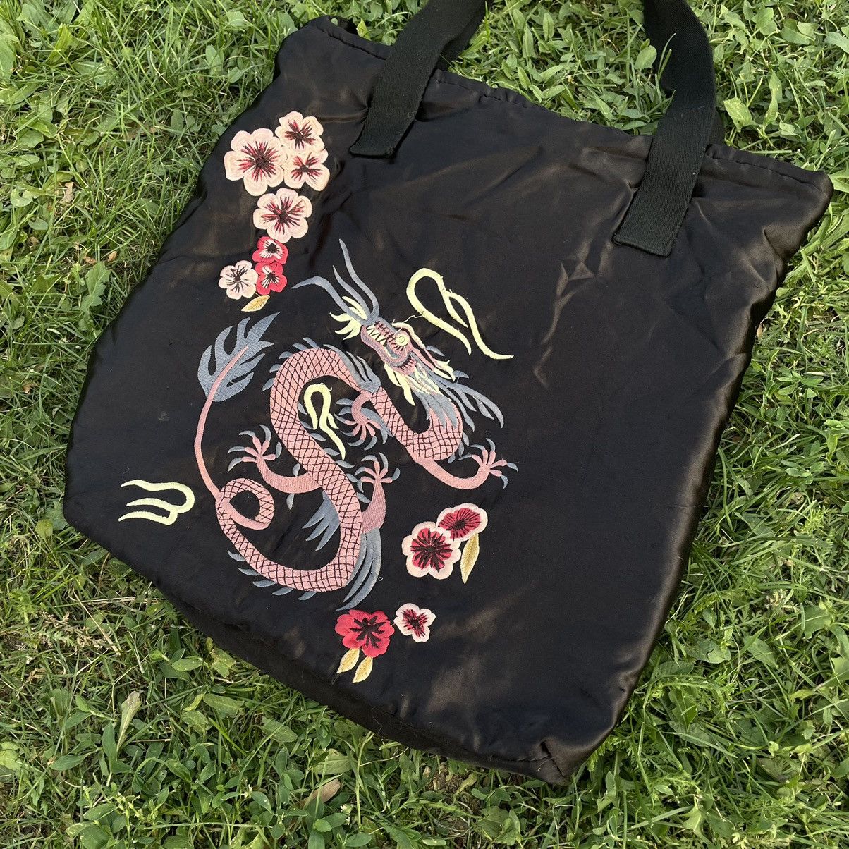 Japanese Brand Vintage 90s Dragon Tokyo Shopper Baggy Japanese Streetwea Size ONE SIZE - 2 Thumbnail