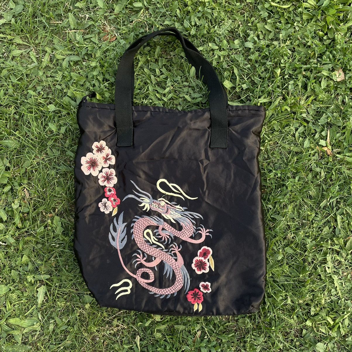 Japanese Brand Vintage 90s Dragon Tokyo Shopper Baggy Japanese Streetwea Size ONE SIZE - 1 Thumbnail