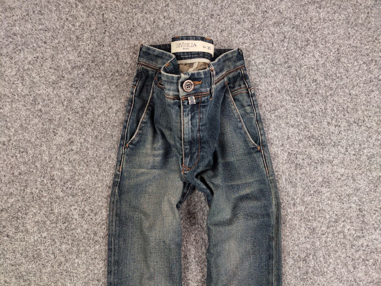 Siviglia Siviglia Premium Designer Fabric Faded Denim Jeans Size US 30 / EU 46 - 7 Thumbnail
