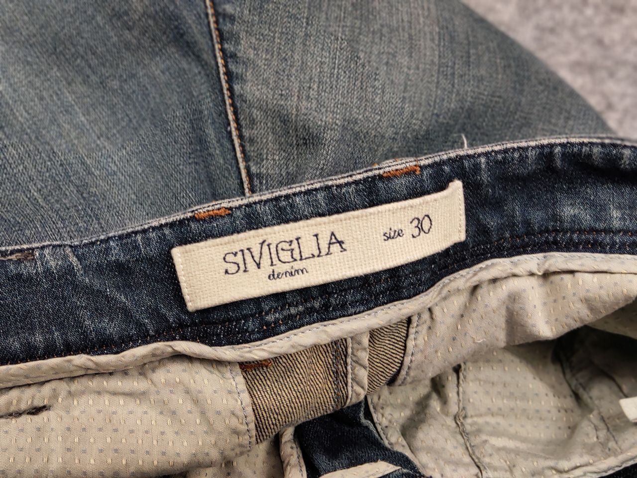 Siviglia Siviglia Premium Designer Fabric Faded Denim Jeans Size US 30 / EU 46 - 20 Thumbnail