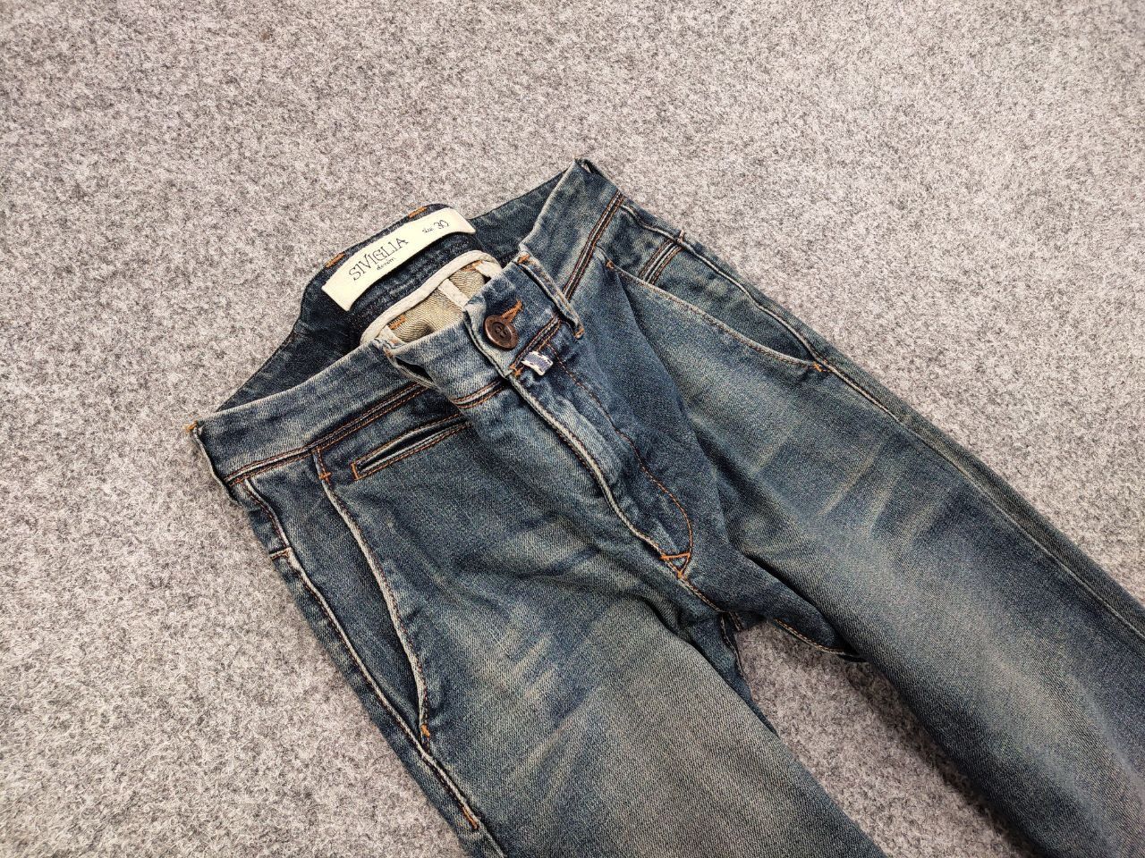 Siviglia Siviglia Premium Designer Fabric Faded Denim Jeans Size US 30 / EU 46 - 11 Thumbnail
