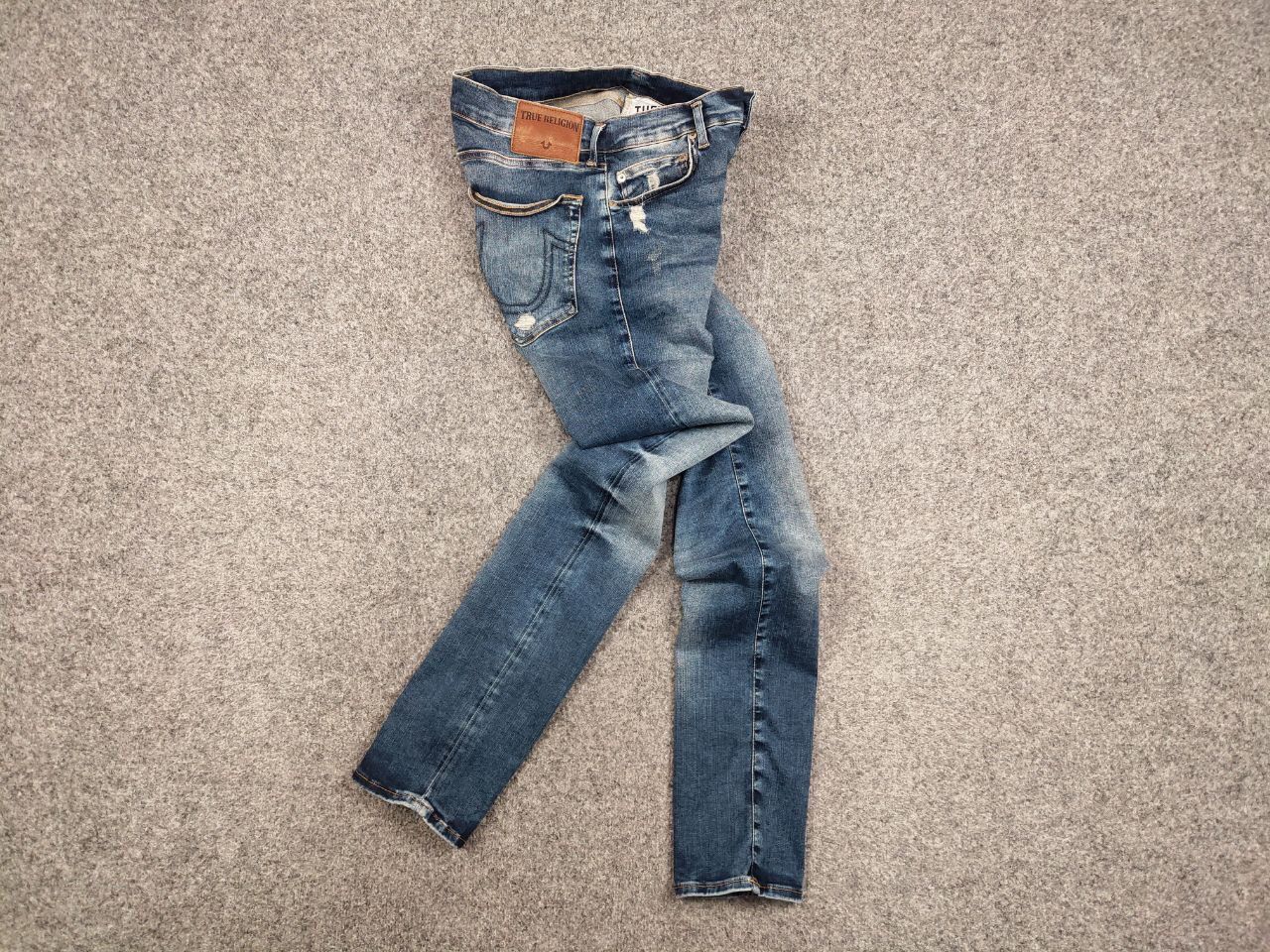 True Religion Vintage True Religion Rocco Relaxed Skinny Faded Denim Jeans Size US 28 / EU 44 - 16 Thumbnail
