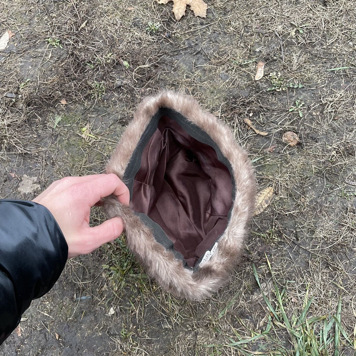 Vintage Vintage 90s Fuzzy Mohair Beanie Hat Brown Grunge Worn In OS Size ONE SIZE - 4 Thumbnail