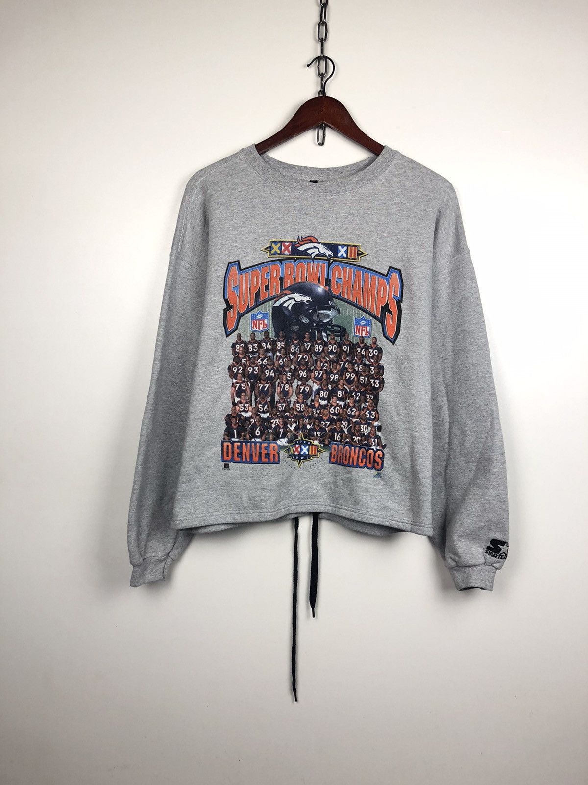 Denver Broncos Sweatshirt Vintage 90s 1999 Super Bowl XXXIII 