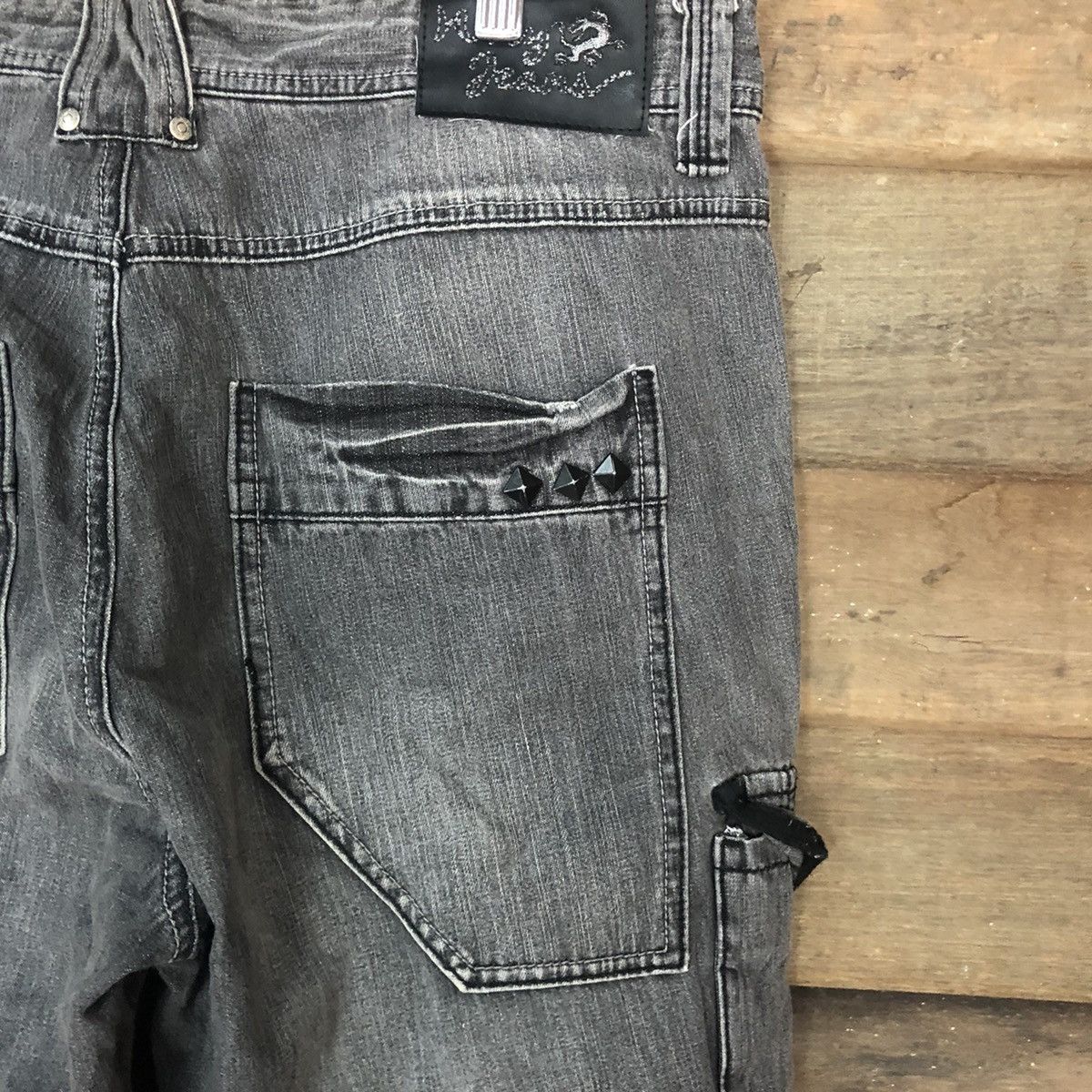 Japanese Brand Why Jeans denim multipocket Grey Cargo Pants #3411DL Size US 34 / EU 50 - 15 Thumbnail