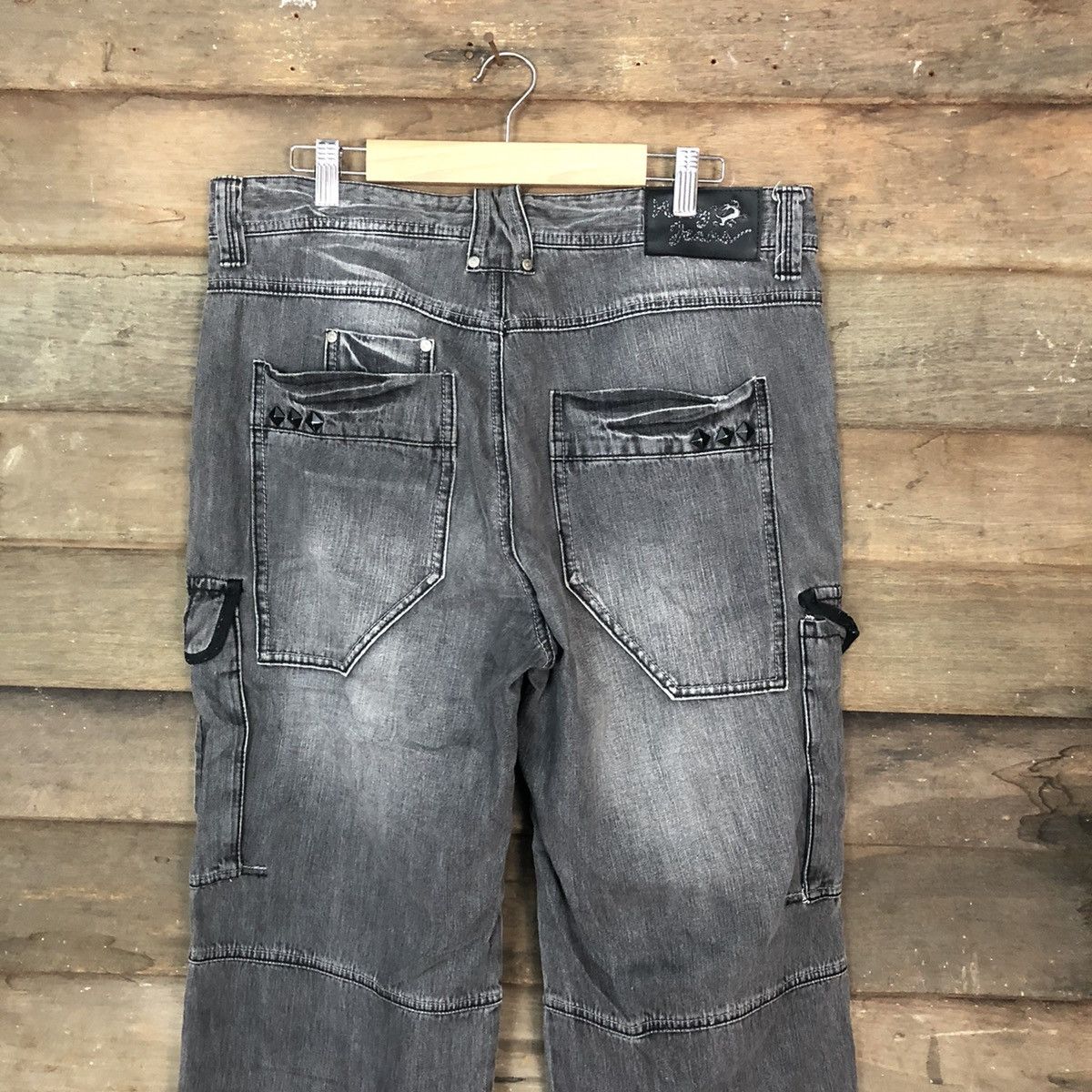 Japanese Brand Why Jeans denim multipocket Grey Cargo Pants #3411DL Size US 34 / EU 50 - 12 Thumbnail