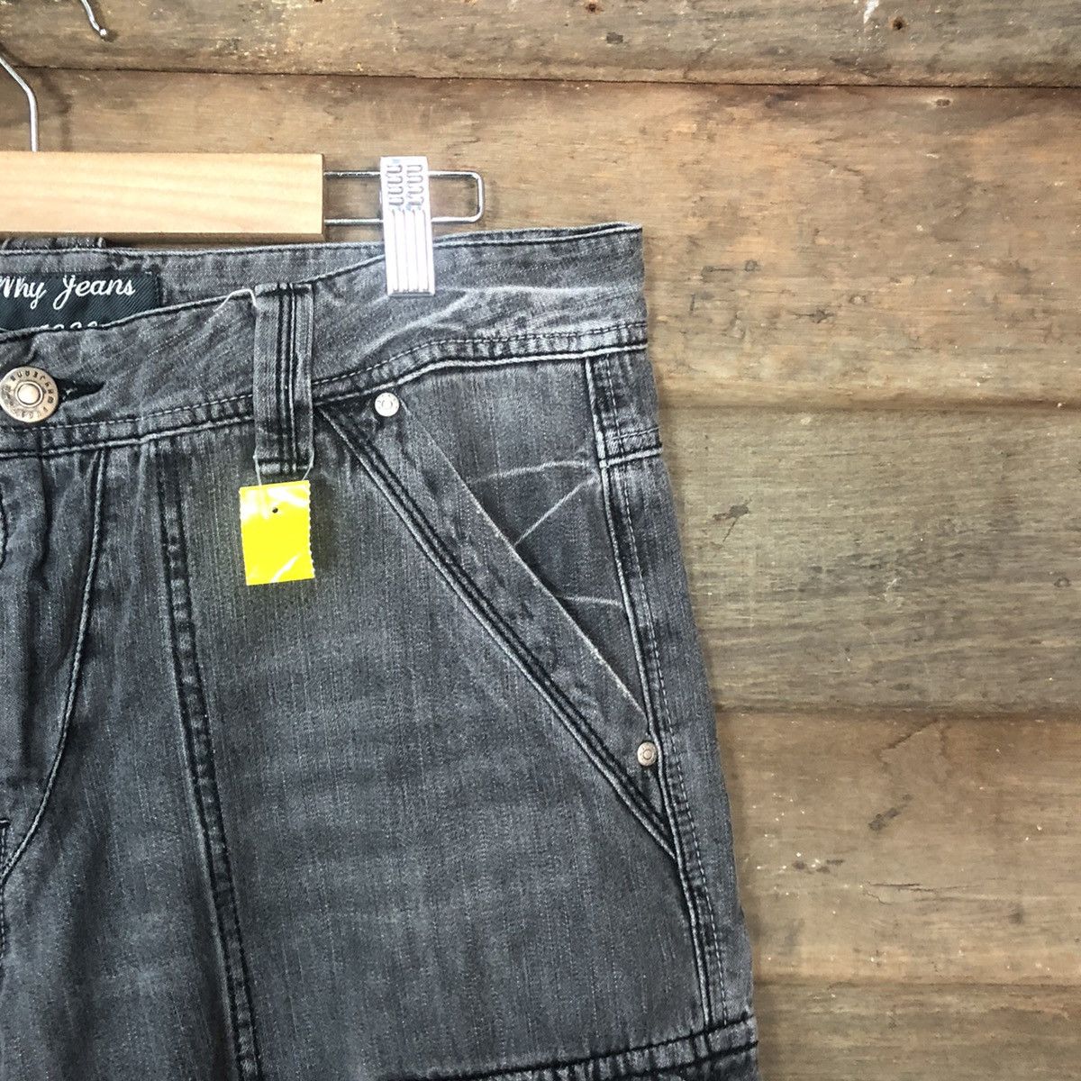 Japanese Brand Why Jeans denim multipocket Grey Cargo Pants #3411DL Size US 34 / EU 50 - 5 Thumbnail
