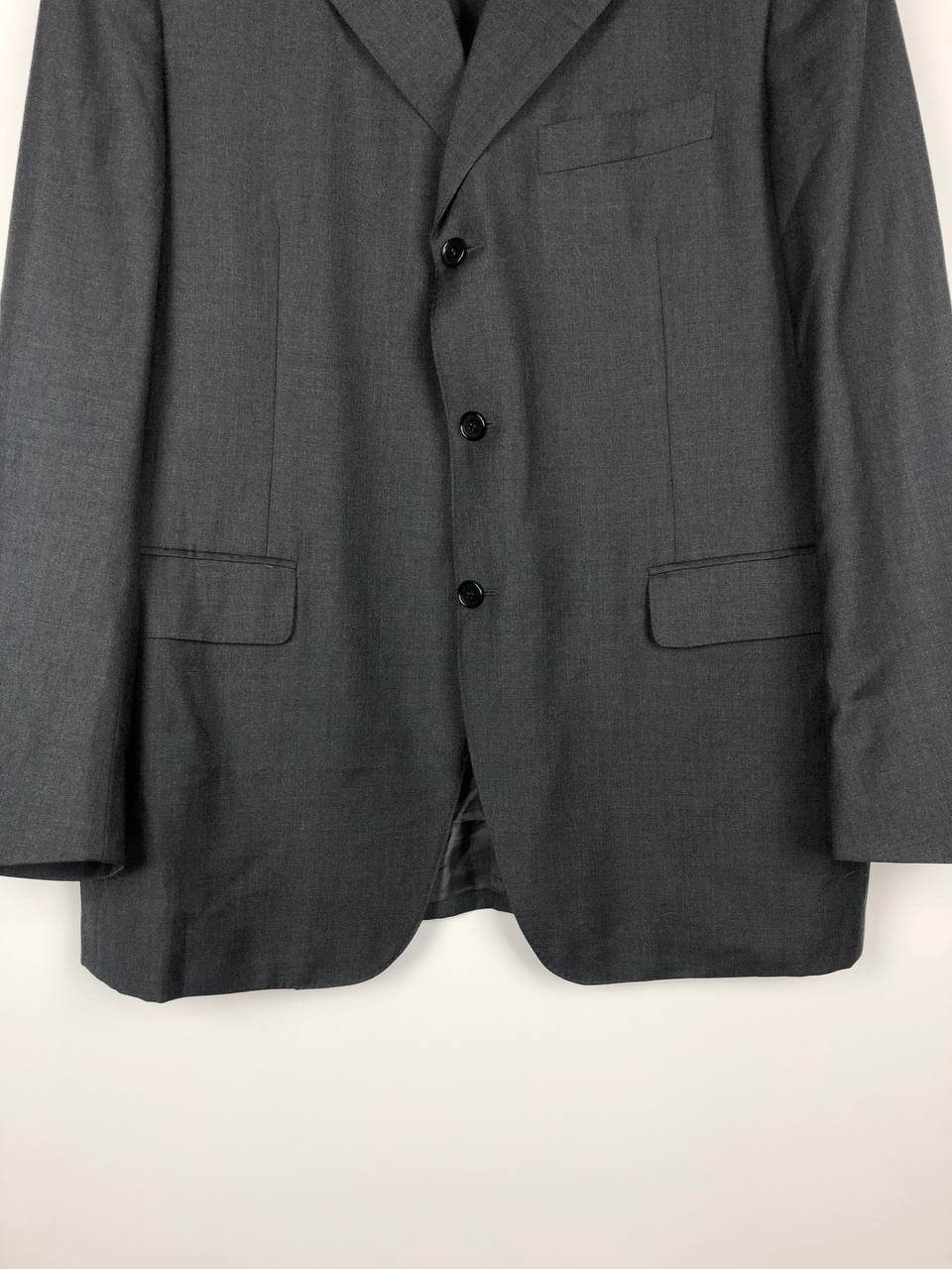 Canali CANALI Pure Wool Blazer Jacket Italy Gray size 54R Size 54R - 3 Thumbnail