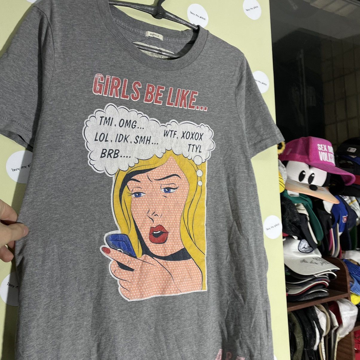 Abercrombie & Fitch Vintage Y2K Graphic Tee Girls Be Like OMG WTF Skate Grunge L Size US L / EU 52-54 / 3 - 1 Thumbnail
