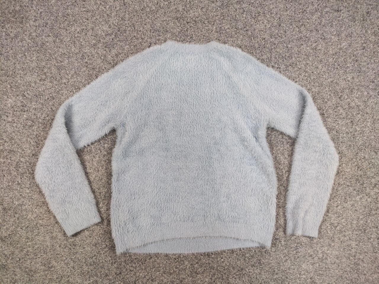 Japanese Brand Vintage 90's Japanese Blue Mohair Style Fuzzy Sweater Hype Size M / US 6-8 / IT 42-44 - 11 Thumbnail
