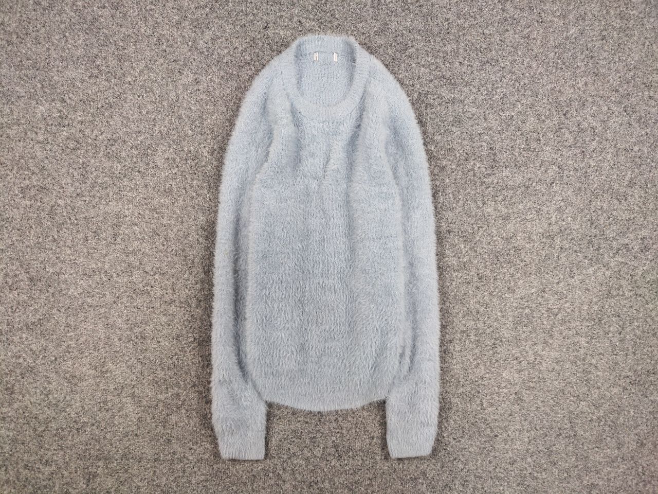 Japanese Brand Vintage 90's Japanese Blue Mohair Style Fuzzy Sweater Hype Size M / US 6-8 / IT 42-44 - 1 Thumbnail