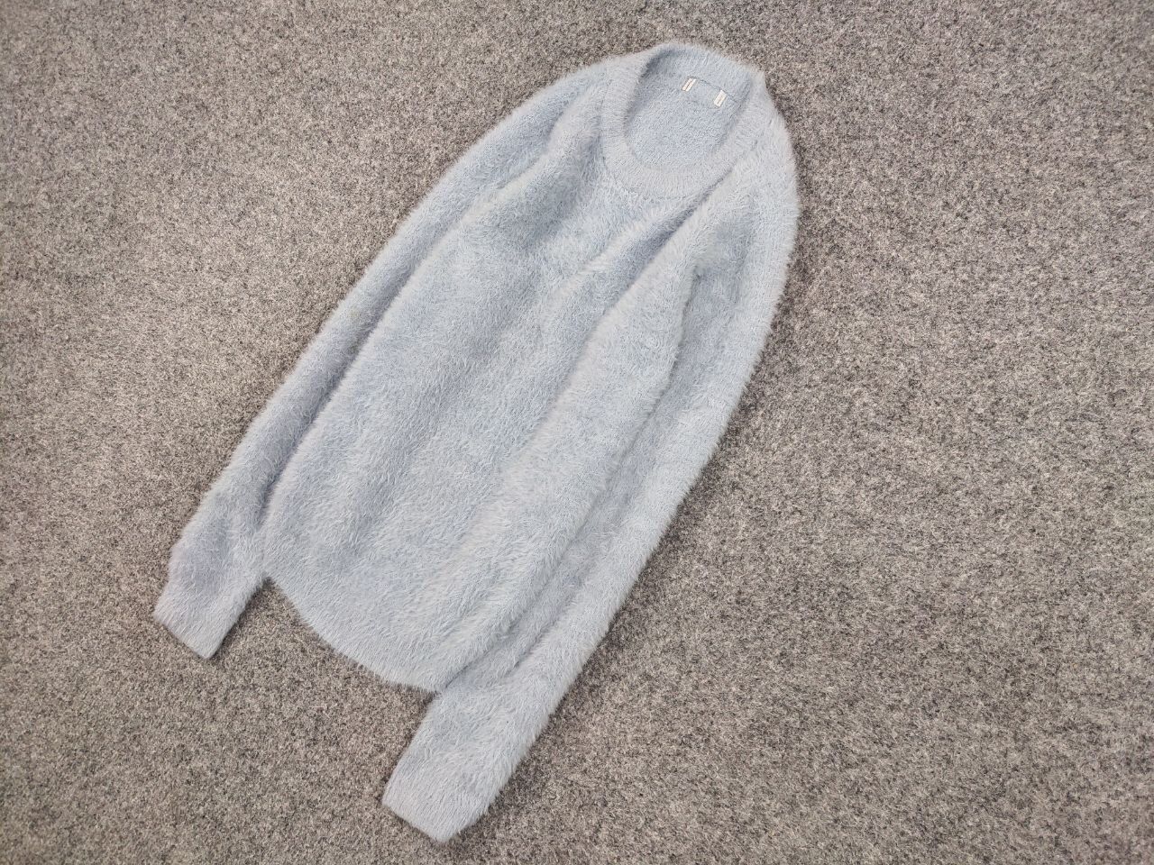 Japanese Brand Vintage 90's Japanese Blue Mohair Style Fuzzy Sweater Hype Size M / US 6-8 / IT 42-44 - 3 Thumbnail