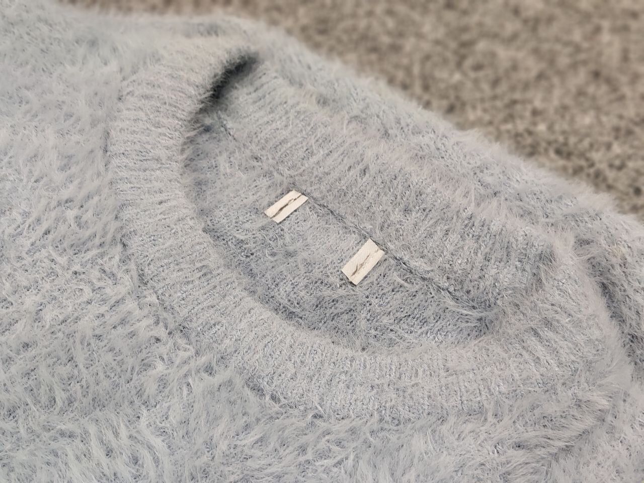 Japanese Brand Vintage 90's Japanese Blue Mohair Style Fuzzy Sweater Hype Size M / US 6-8 / IT 42-44 - 12 Thumbnail