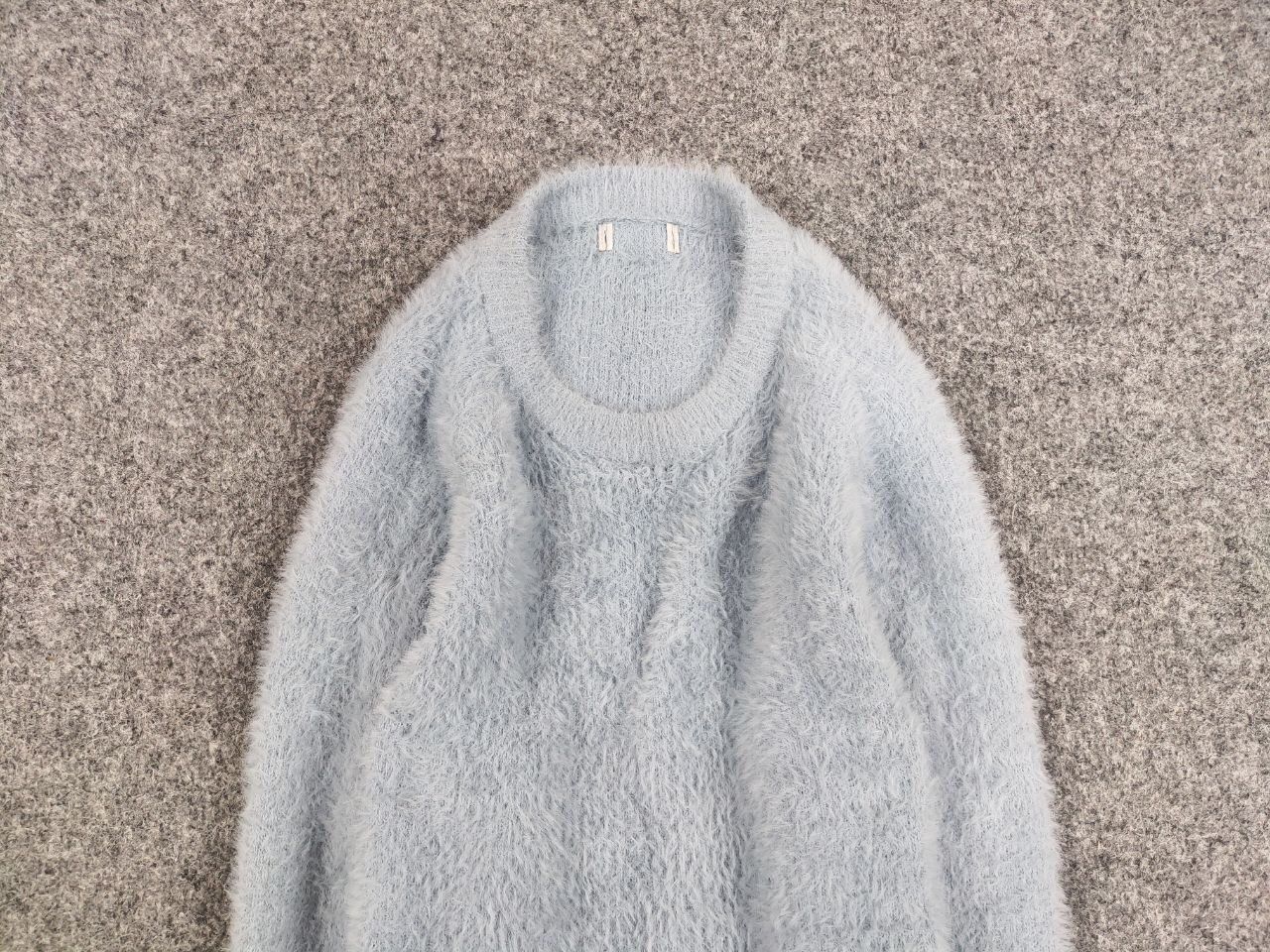 Japanese Brand Vintage 90's Japanese Blue Mohair Style Fuzzy Sweater Hype Size M / US 6-8 / IT 42-44 - 6 Thumbnail