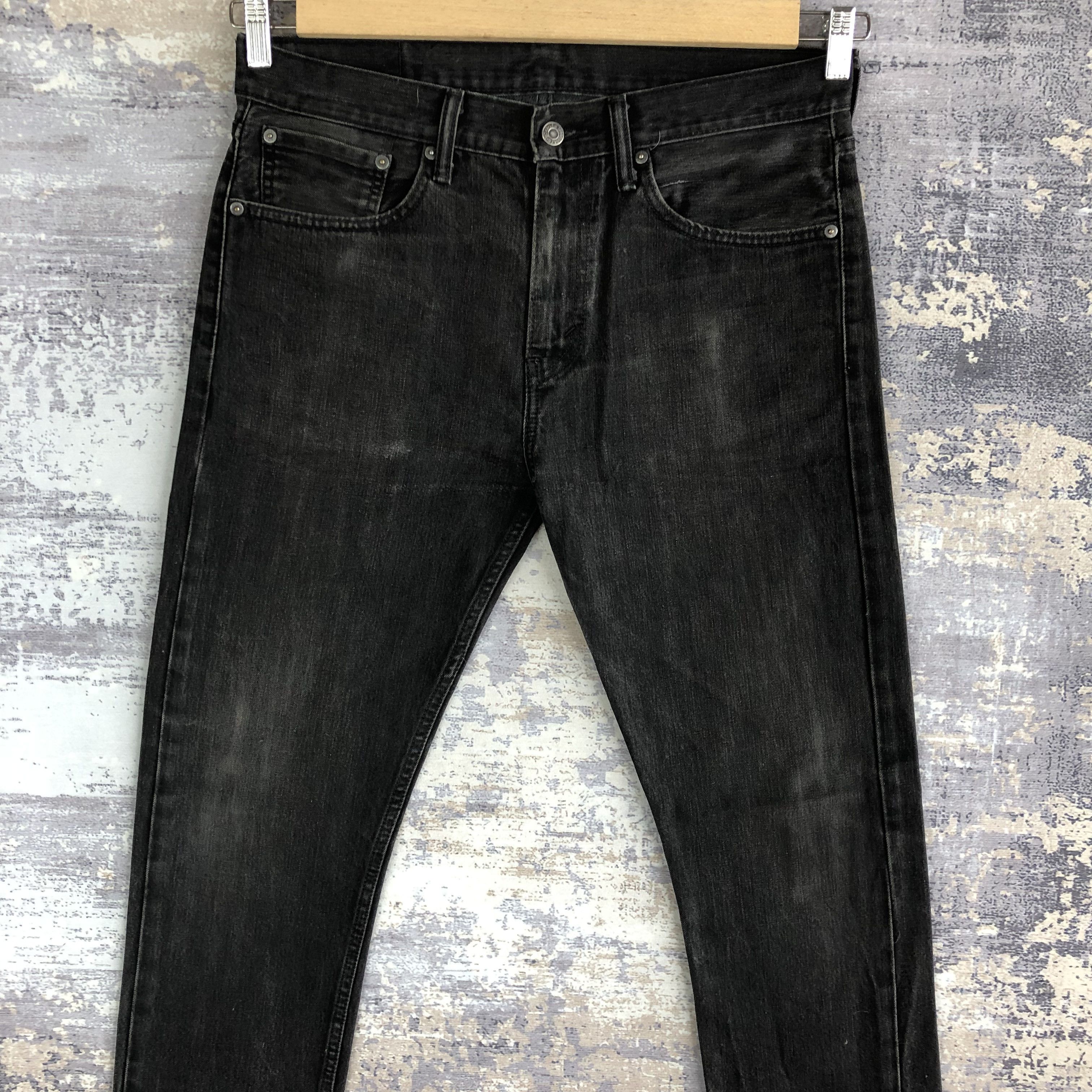 Levi's × Vintage Vintage Levis Skinny Tapered Slim Jeans Levi's Black Denim Size US 34 / EU 50 - 3 Thumbnail