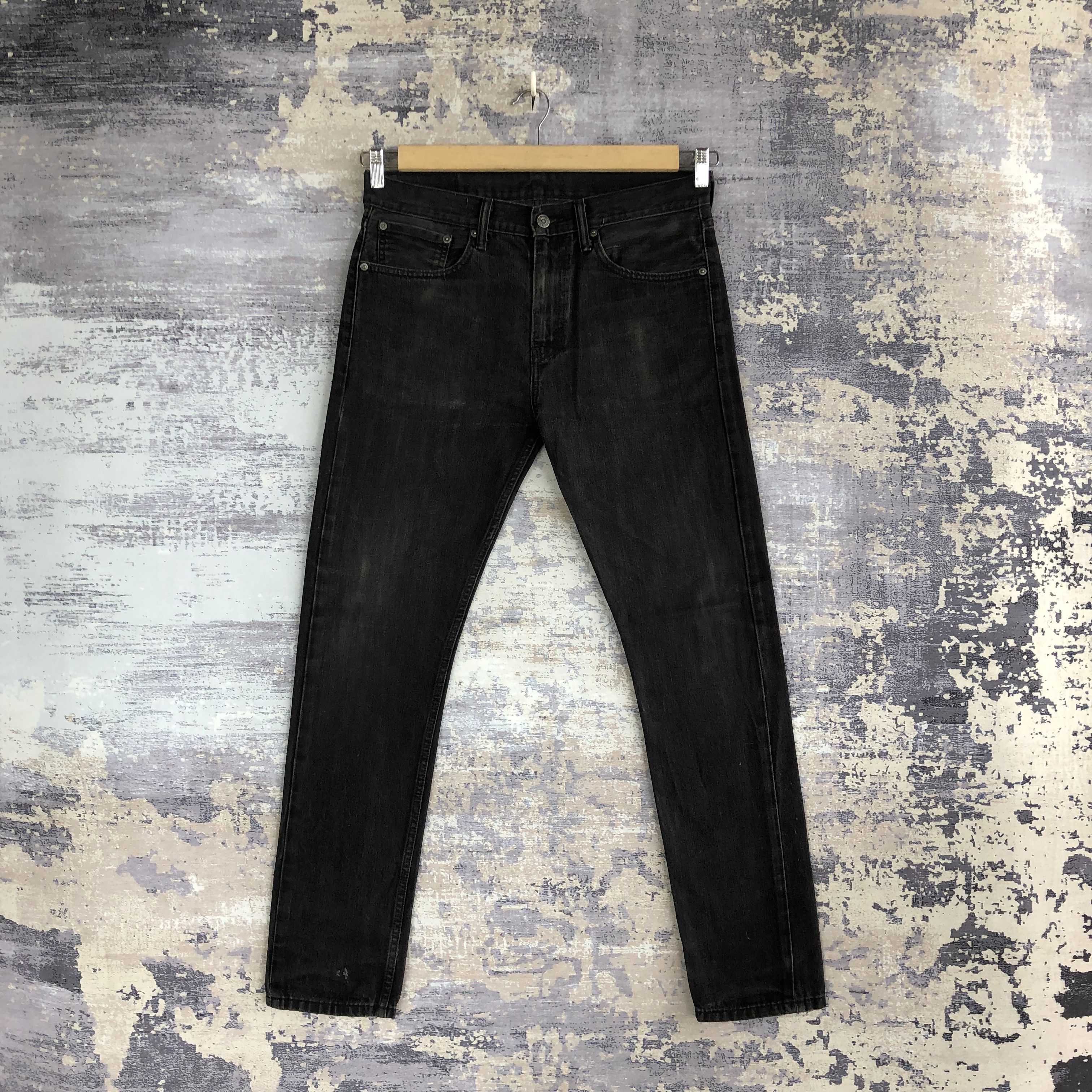 Levi's × Vintage Vintage Levis Skinny Tapered Slim Jeans Levi's Black Denim Size US 34 / EU 50 - 1 Thumbnail