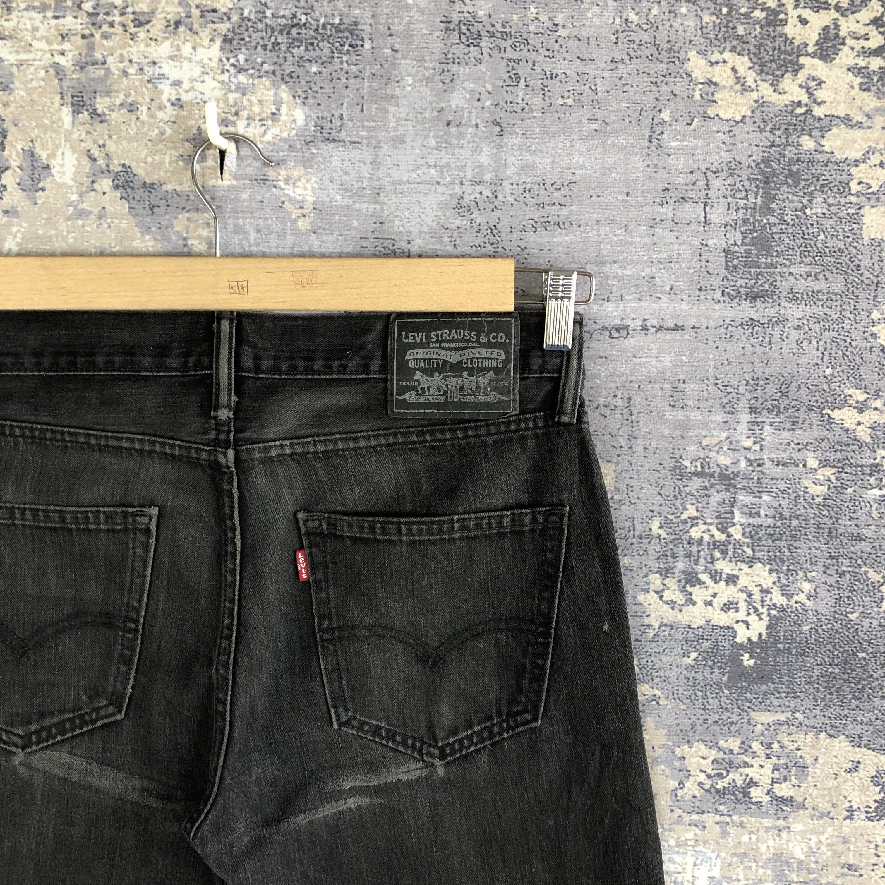 Levi's × Vintage Vintage Levis Skinny Tapered Slim Jeans Levi's Black Denim Size US 34 / EU 50 - 5 Thumbnail